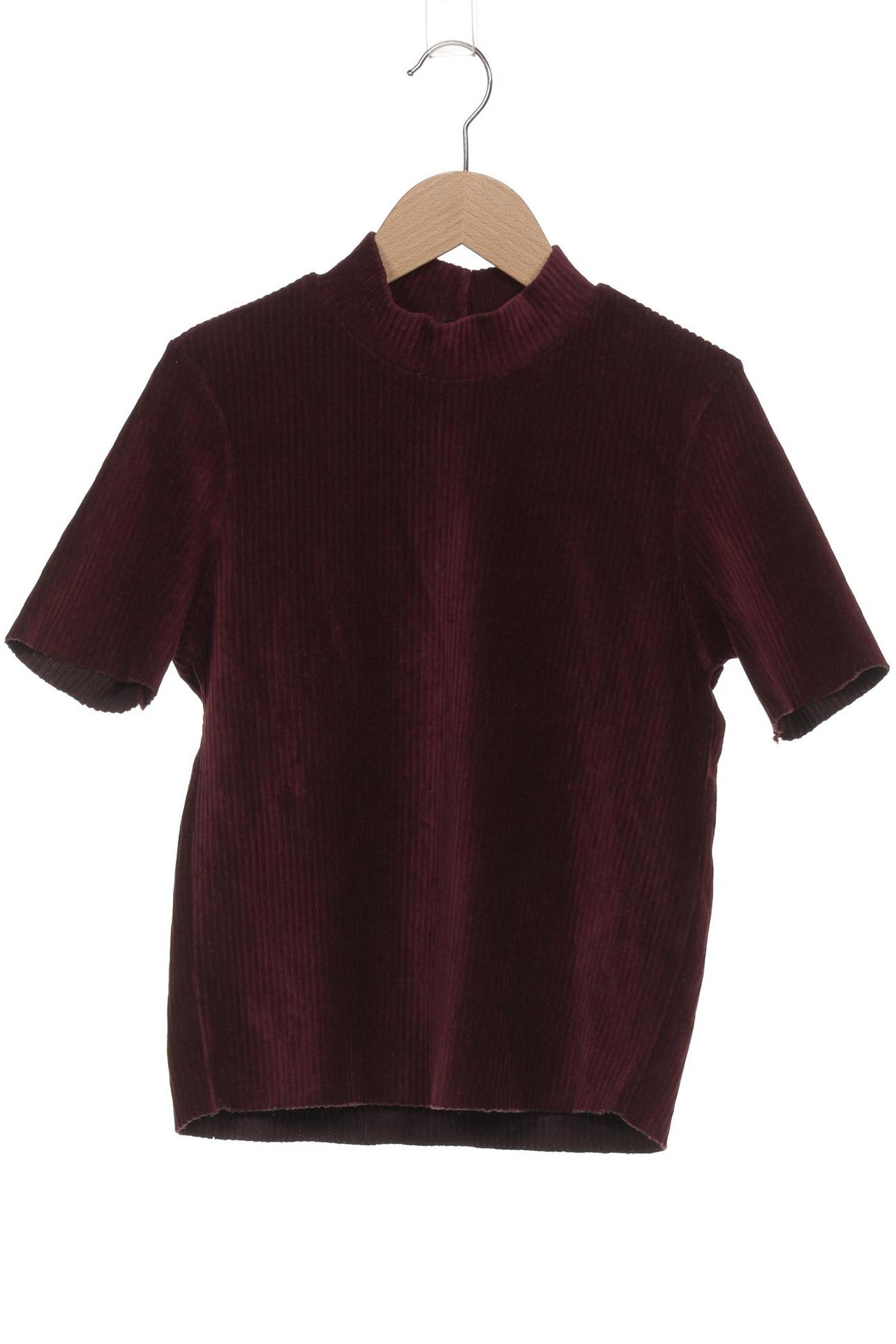 

bershka Damen T-Shirt, bordeaux, Gr. 38