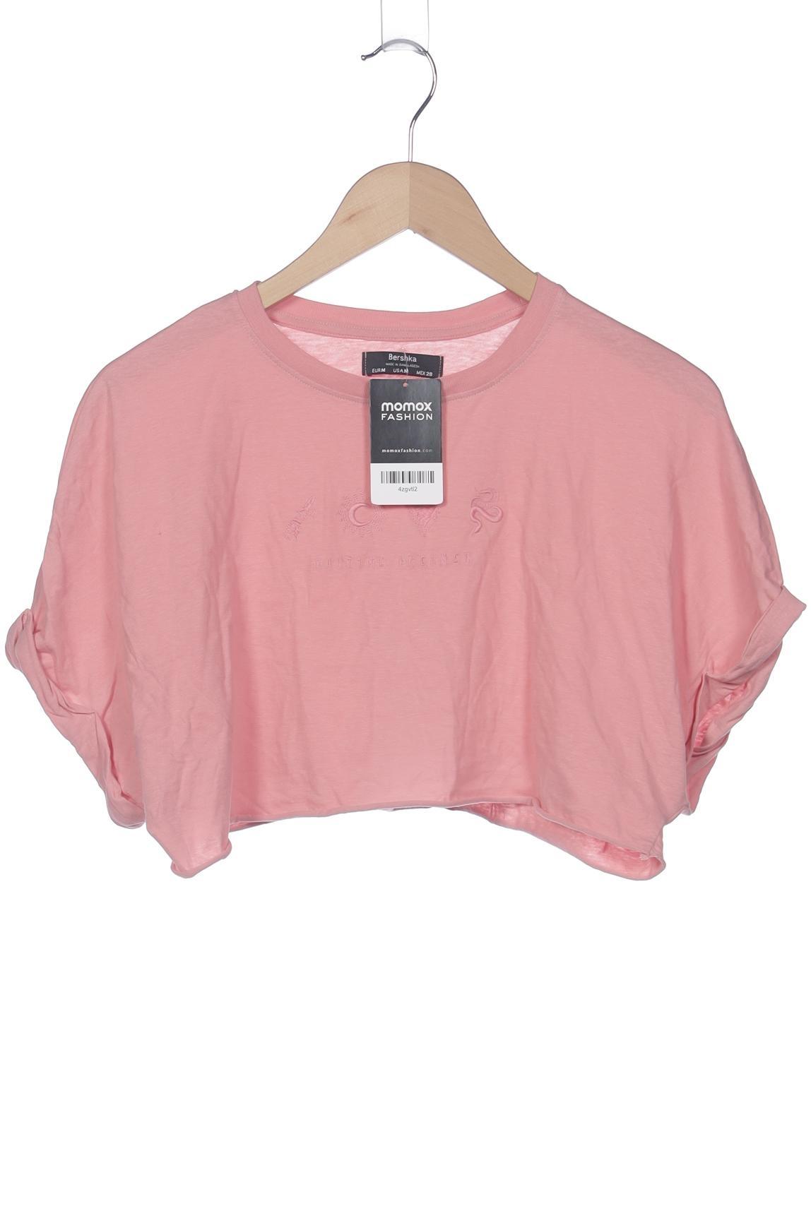 

bershka Damen T-Shirt, pink, Gr. 38