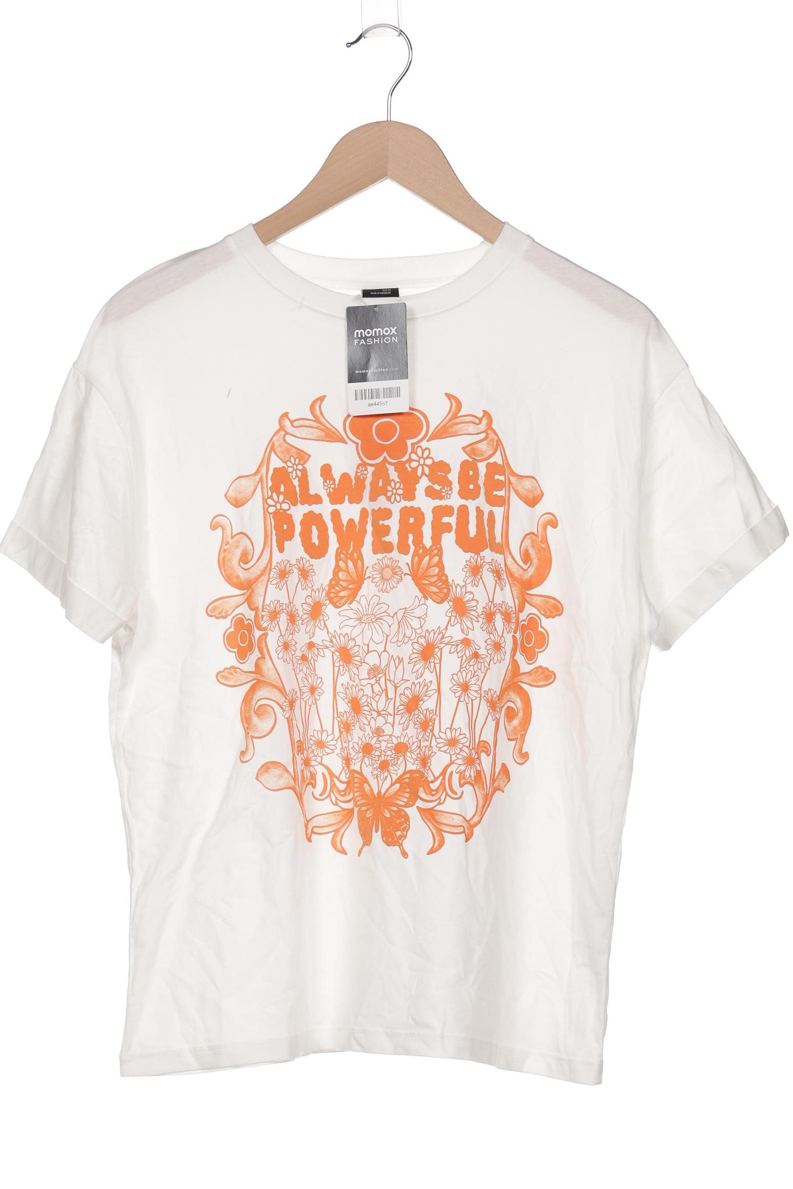 

bershka Damen T-Shirt, weiß, Gr. 34