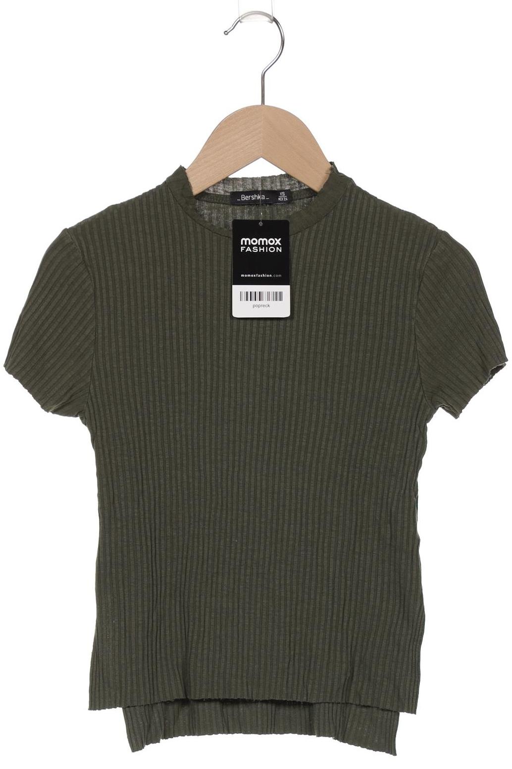 

bershka Damen T-Shirt, grün, Gr. 34