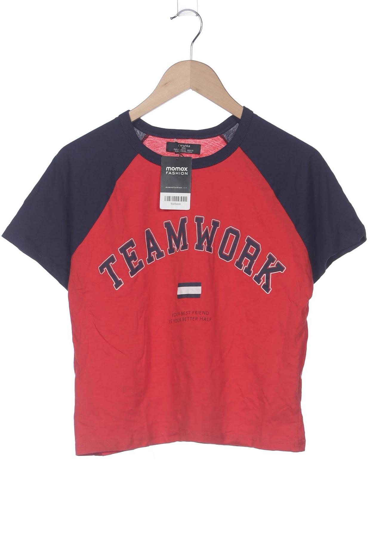 

bershka Damen T-Shirt, rot, Gr. 36