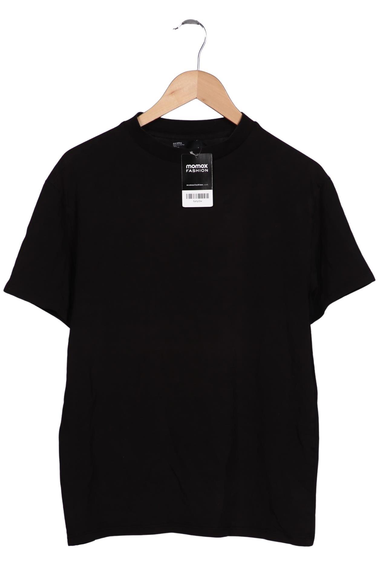 

bershka Damen T-Shirt, schwarz, Gr. 42