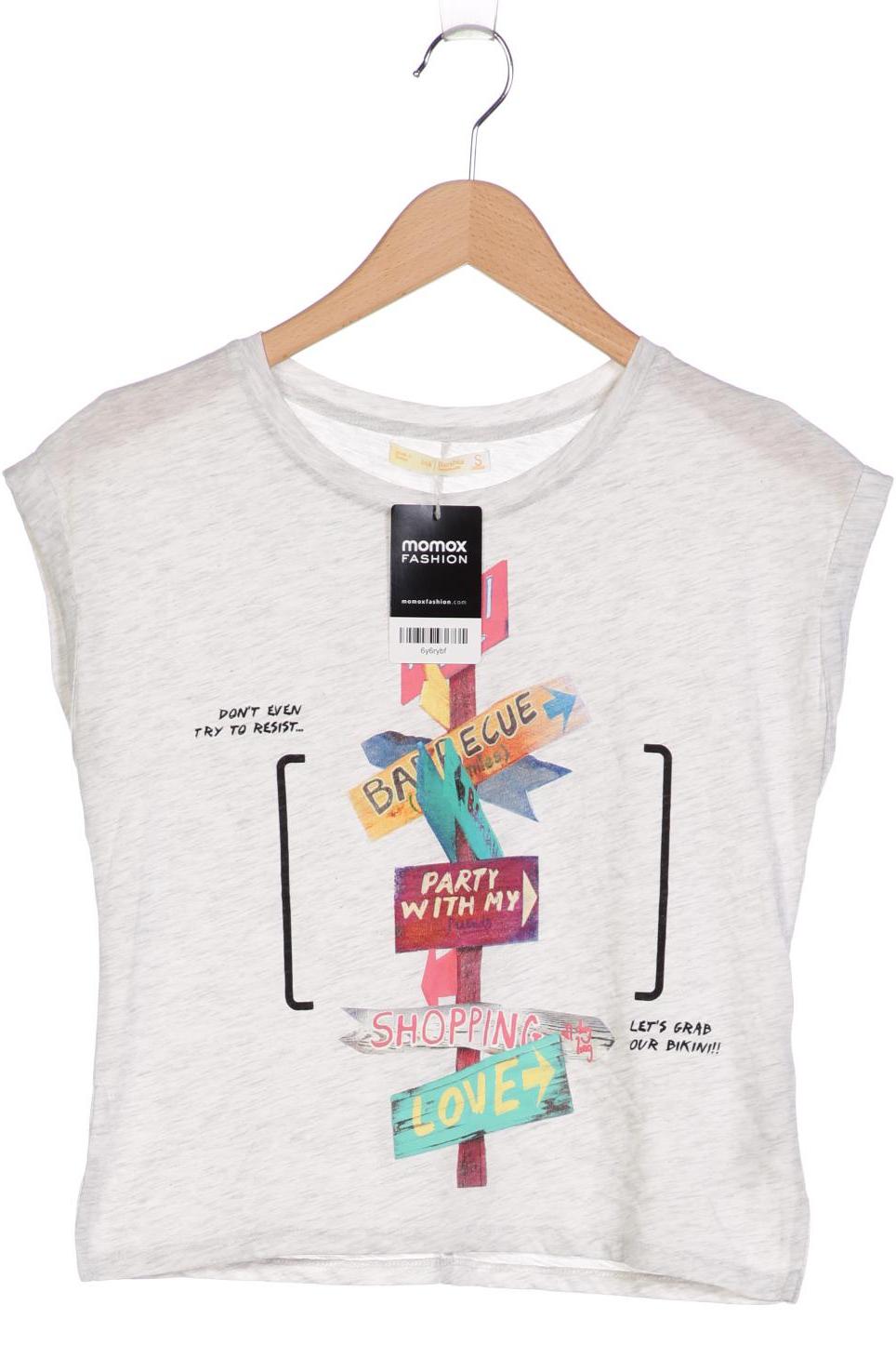 

bershka Damen T-Shirt, grau, Gr. 36