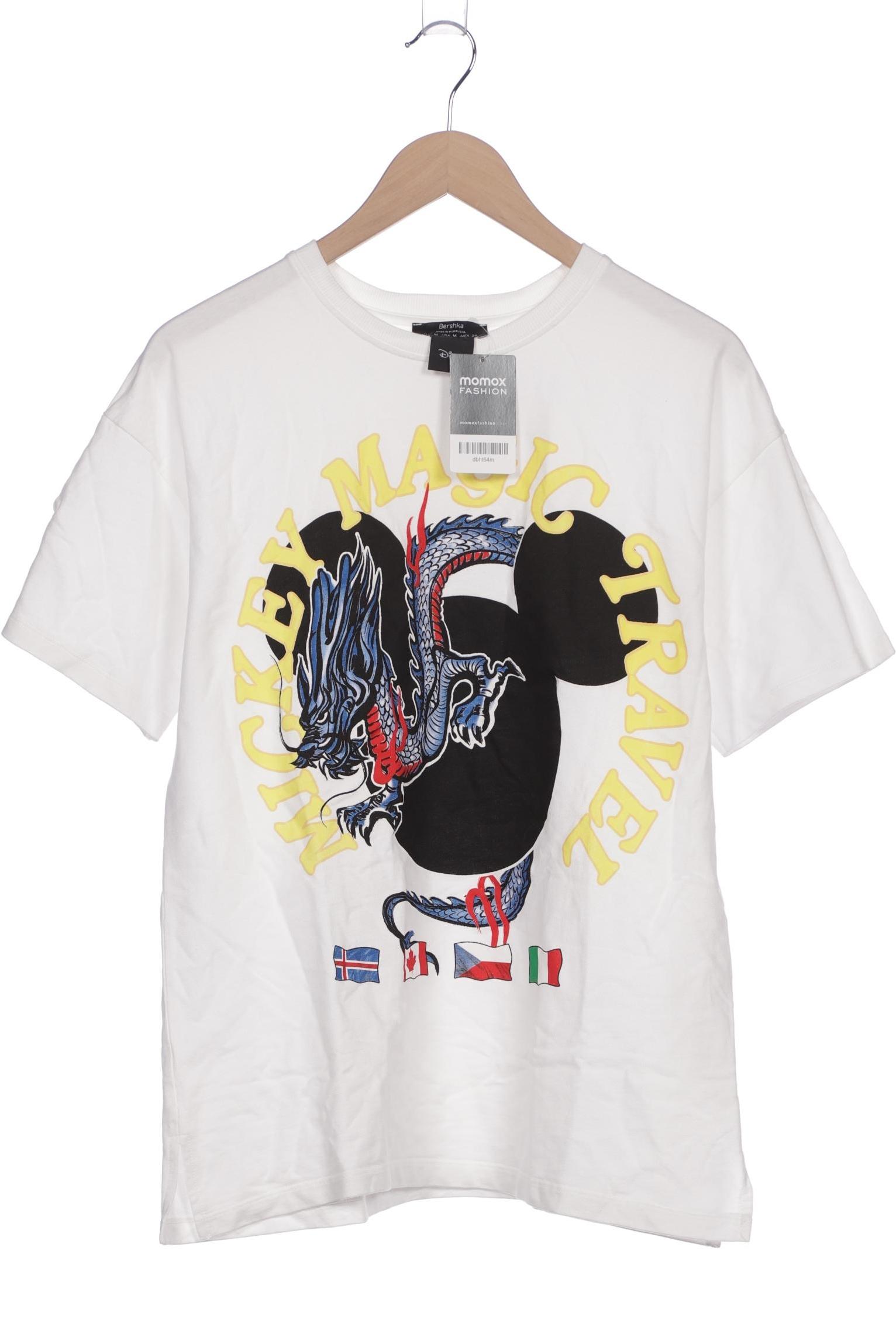 

bershka Damen T-Shirt, weiß, Gr. 38