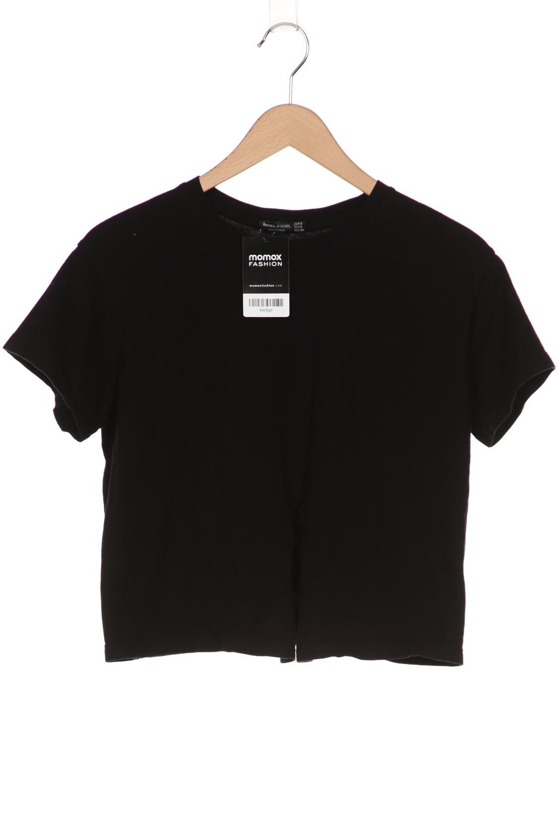 

bershka Damen T-Shirt, schwarz