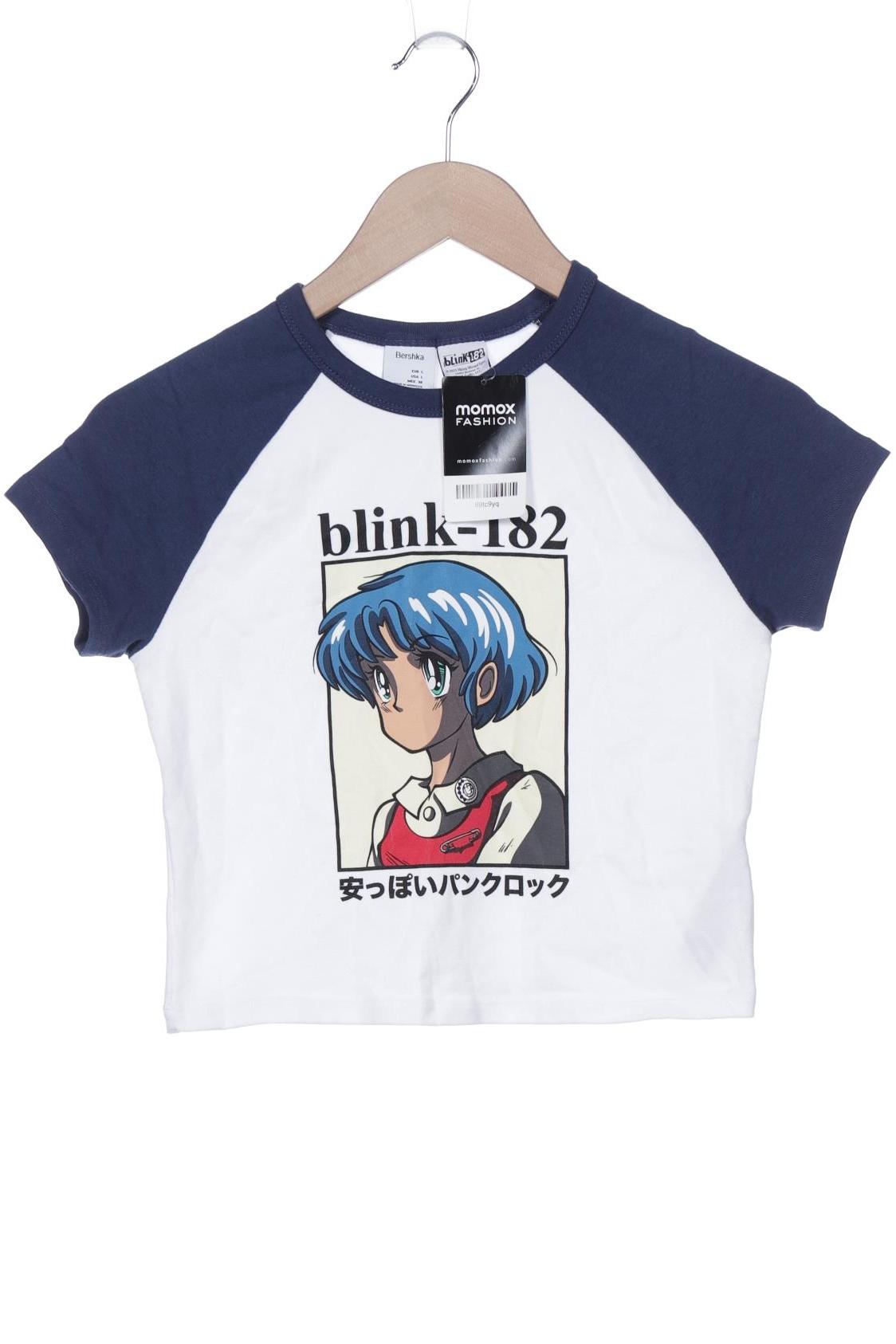

bershka Damen T-Shirt, weiß, Gr. 42