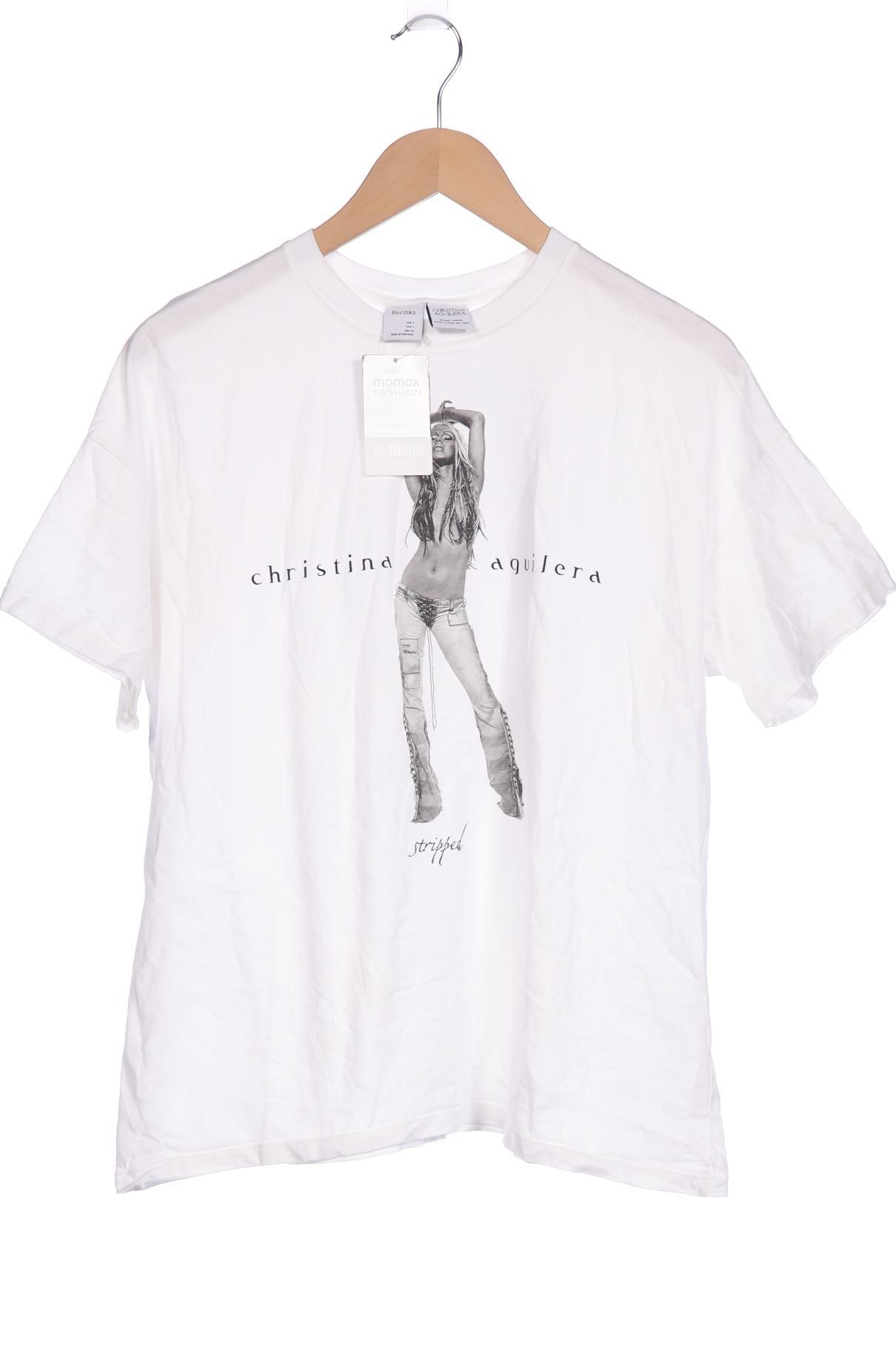 

bershka Damen T-Shirt, weiß, Gr. 36