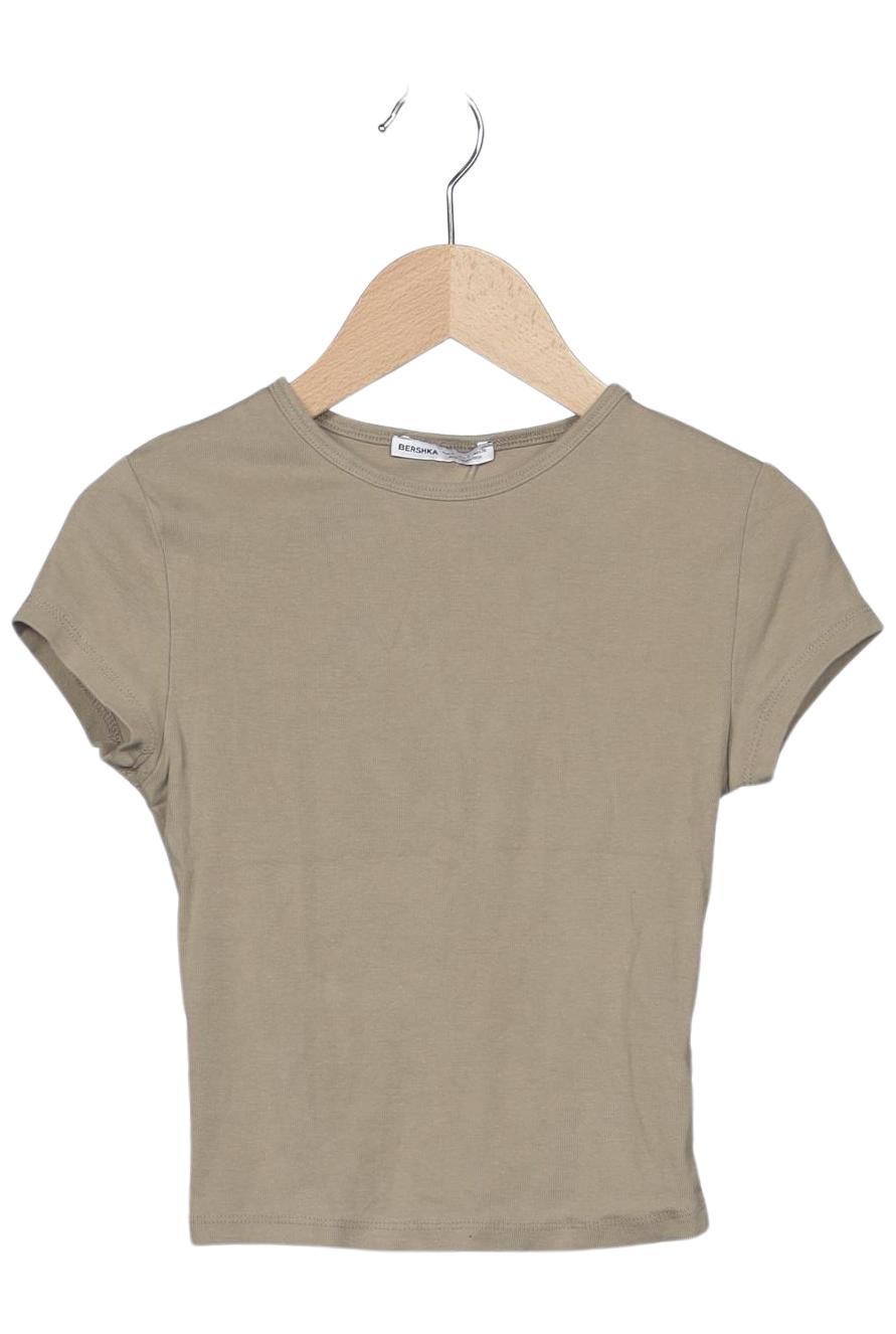 

bershka Damen T-Shirt, beige, Gr. 36