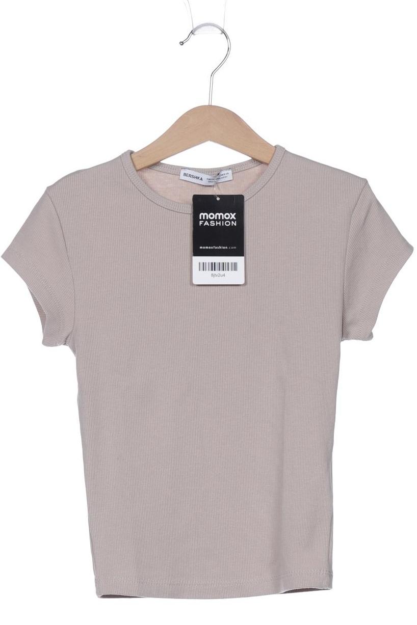

bershka Damen T-Shirt, beige, Gr. 34