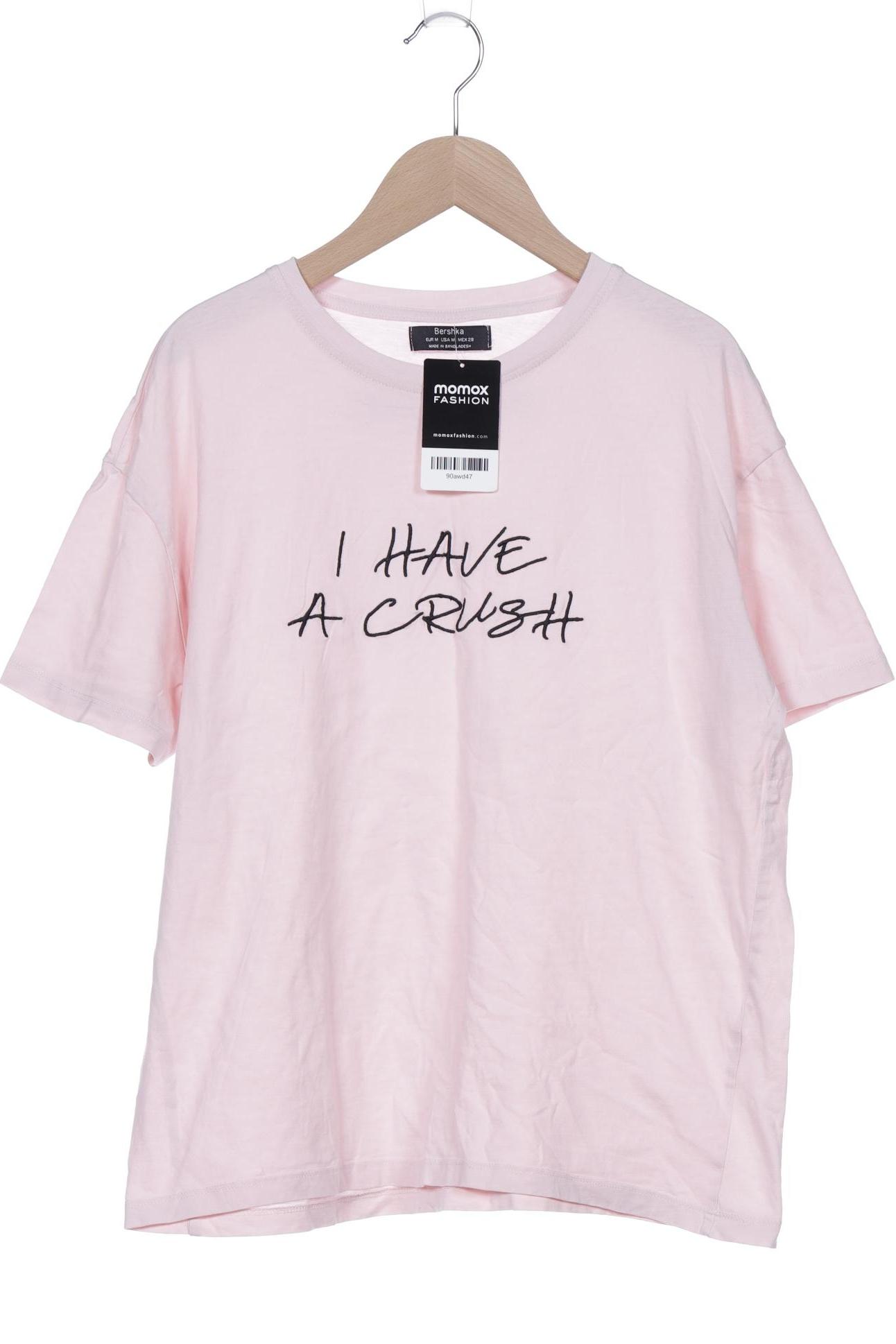 

bershka Damen T-Shirt, pink, Gr. 38