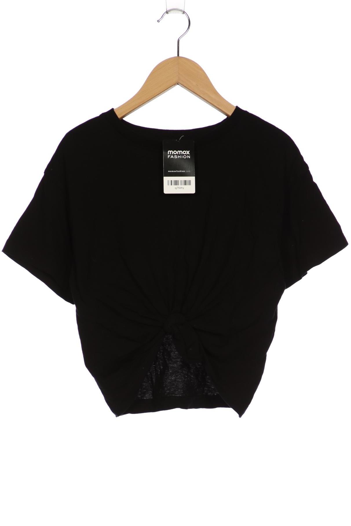 

bershka Damen T-Shirt, schwarz, Gr. 34