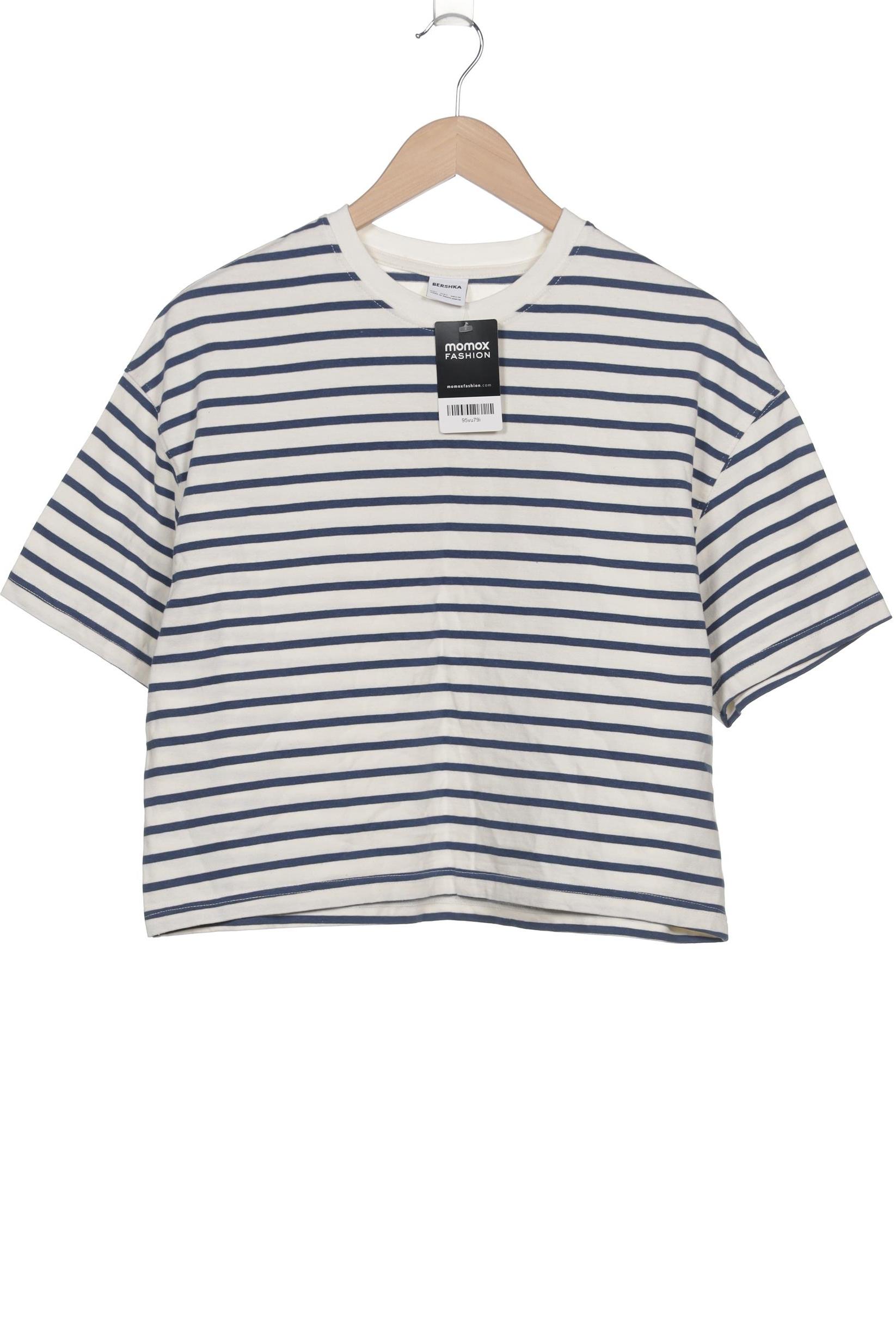 

bershka Damen T-Shirt, weiß, Gr. 36
