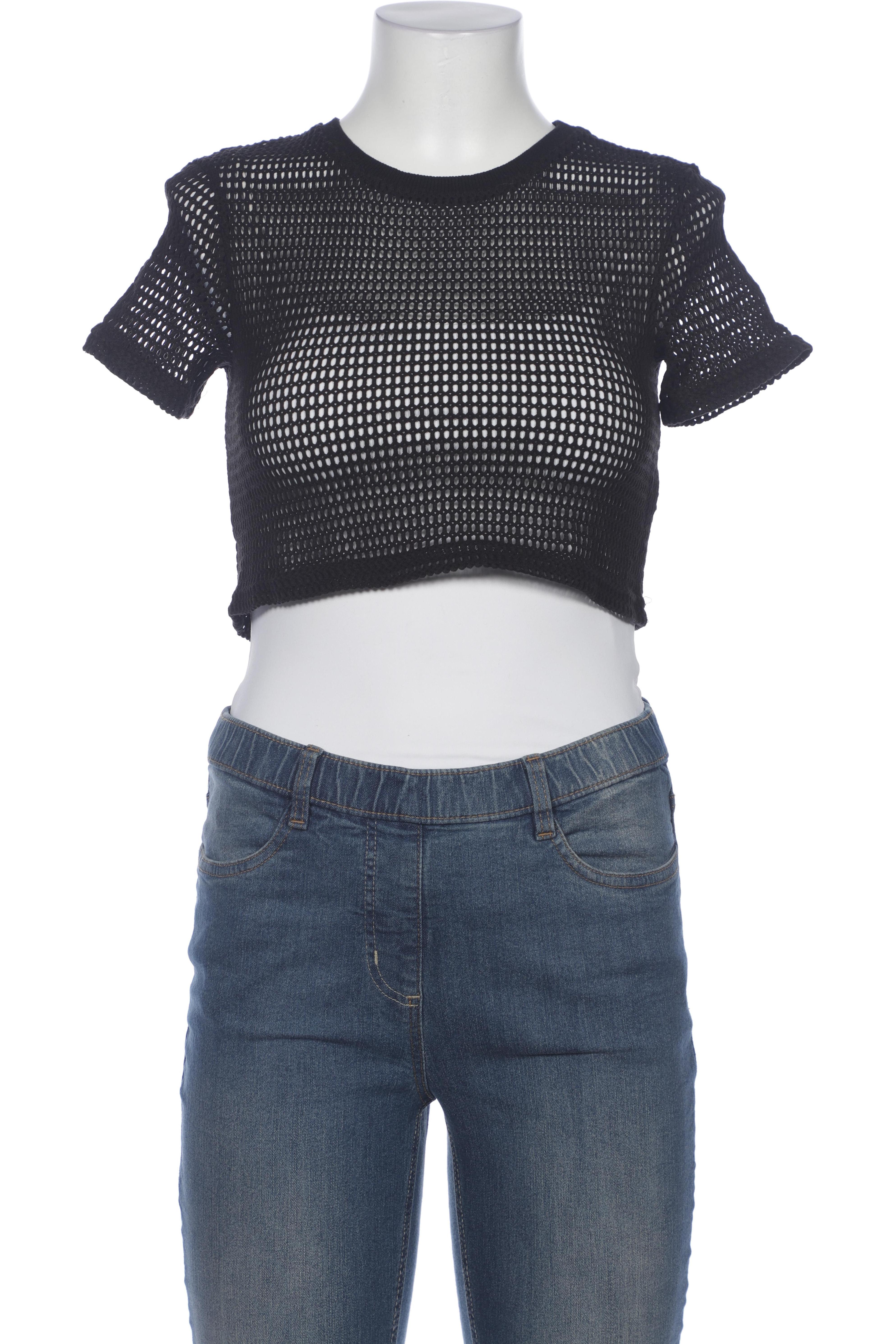 

bershka Damen T-Shirt, schwarz, Gr. 38