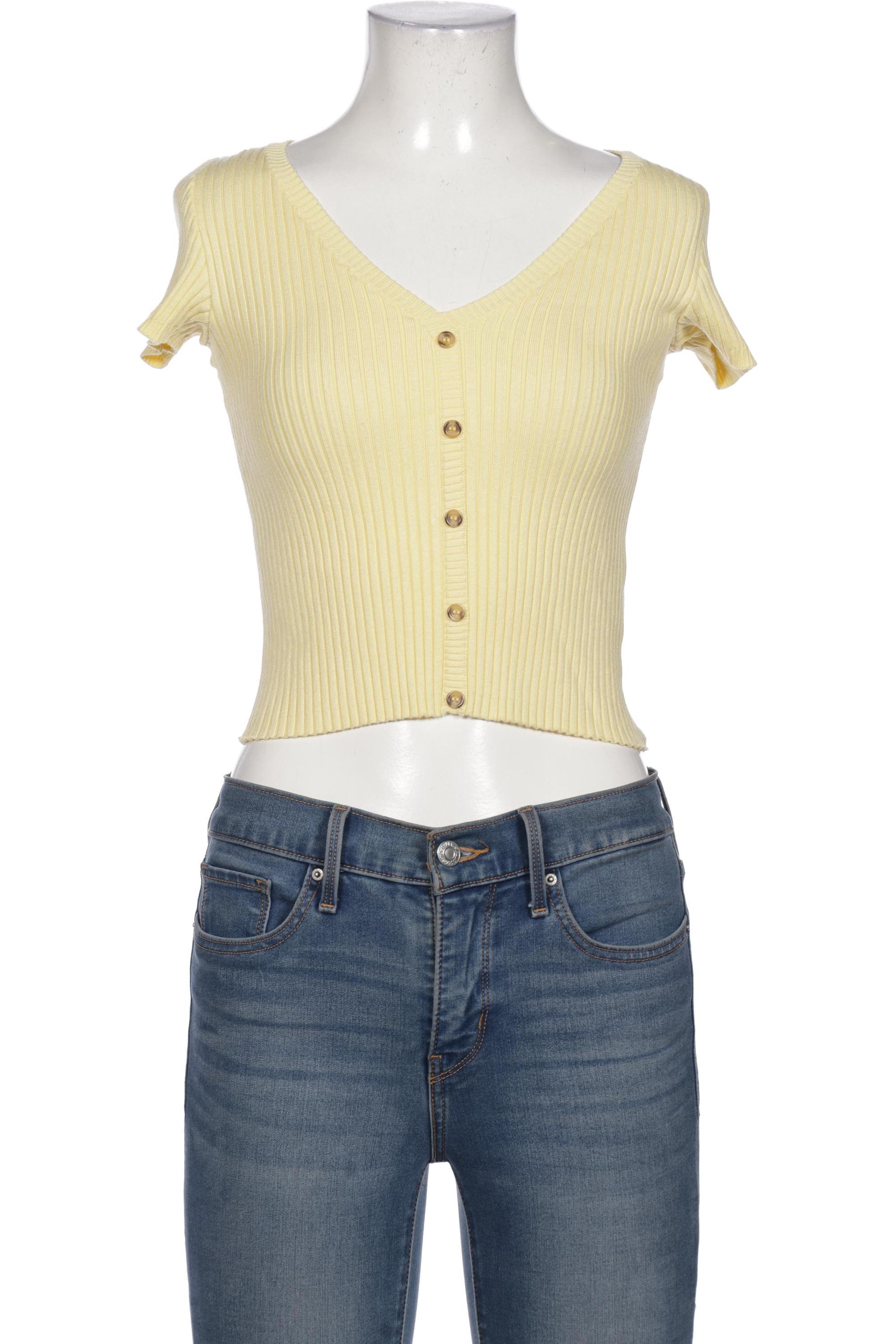 

bershka Damen T-Shirt, gelb, Gr. 34