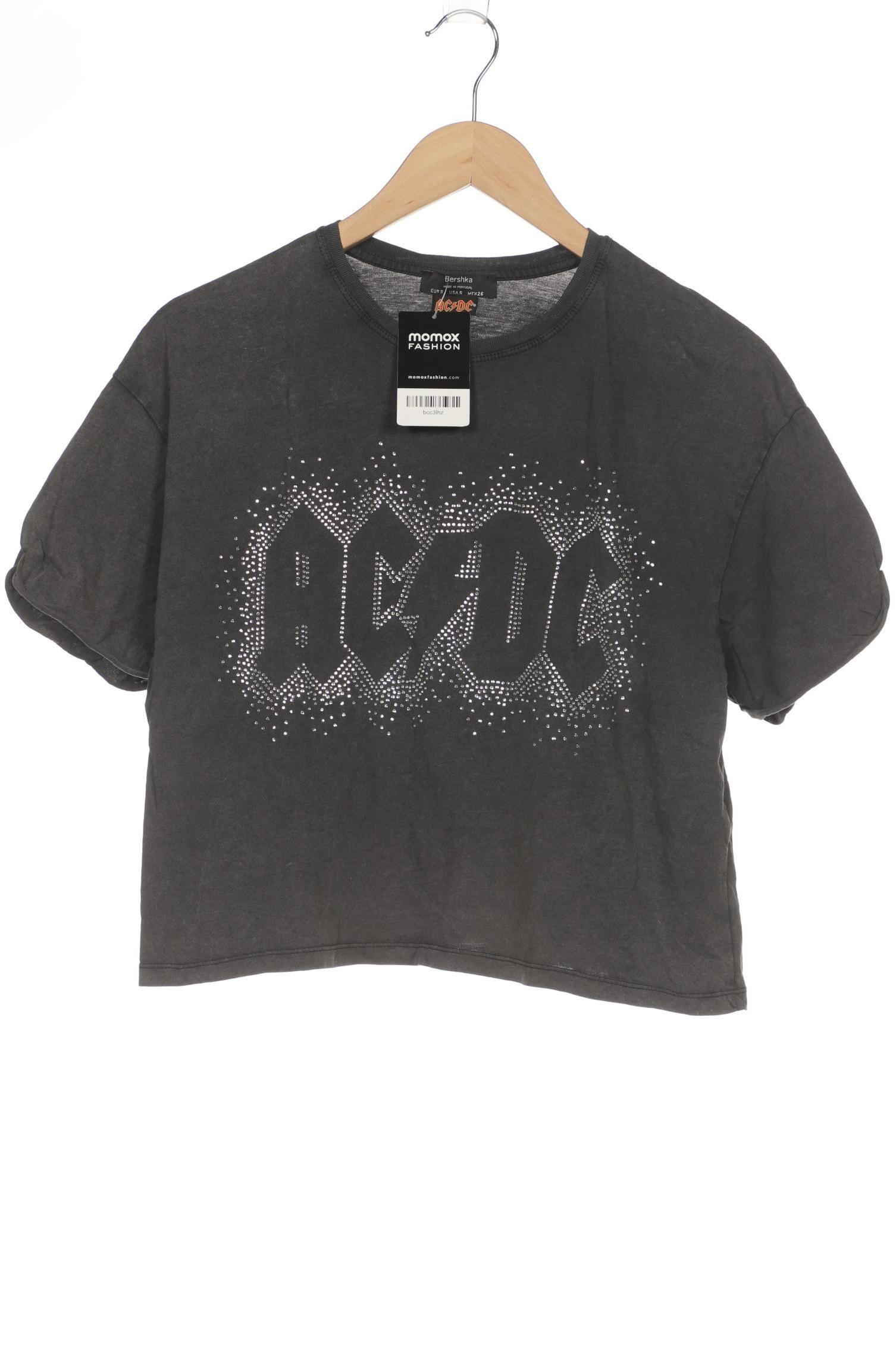 

bershka Damen T-Shirt, grau, Gr. 36