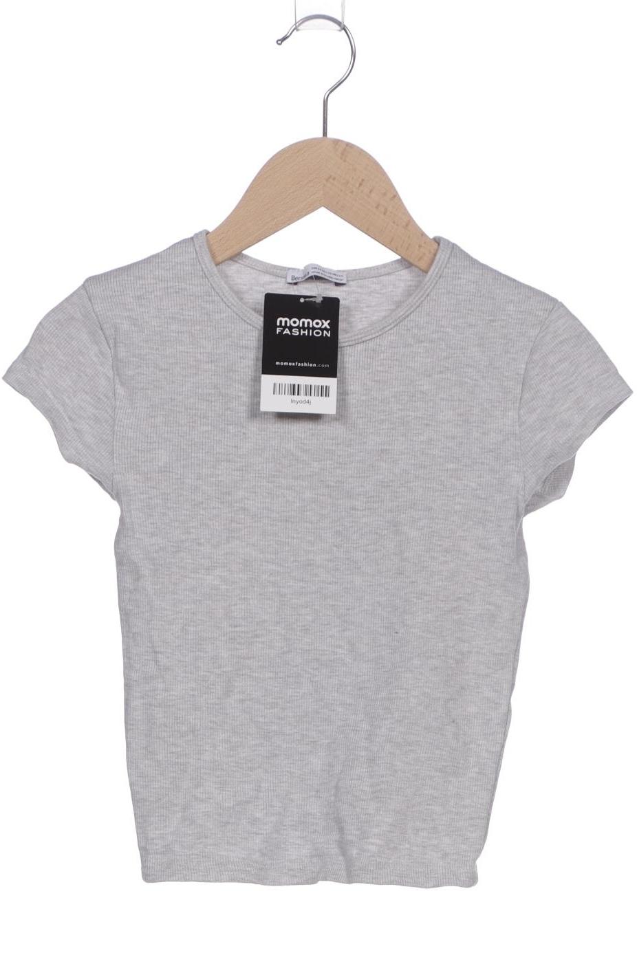 

bershka Damen T-Shirt, grau, Gr. 34