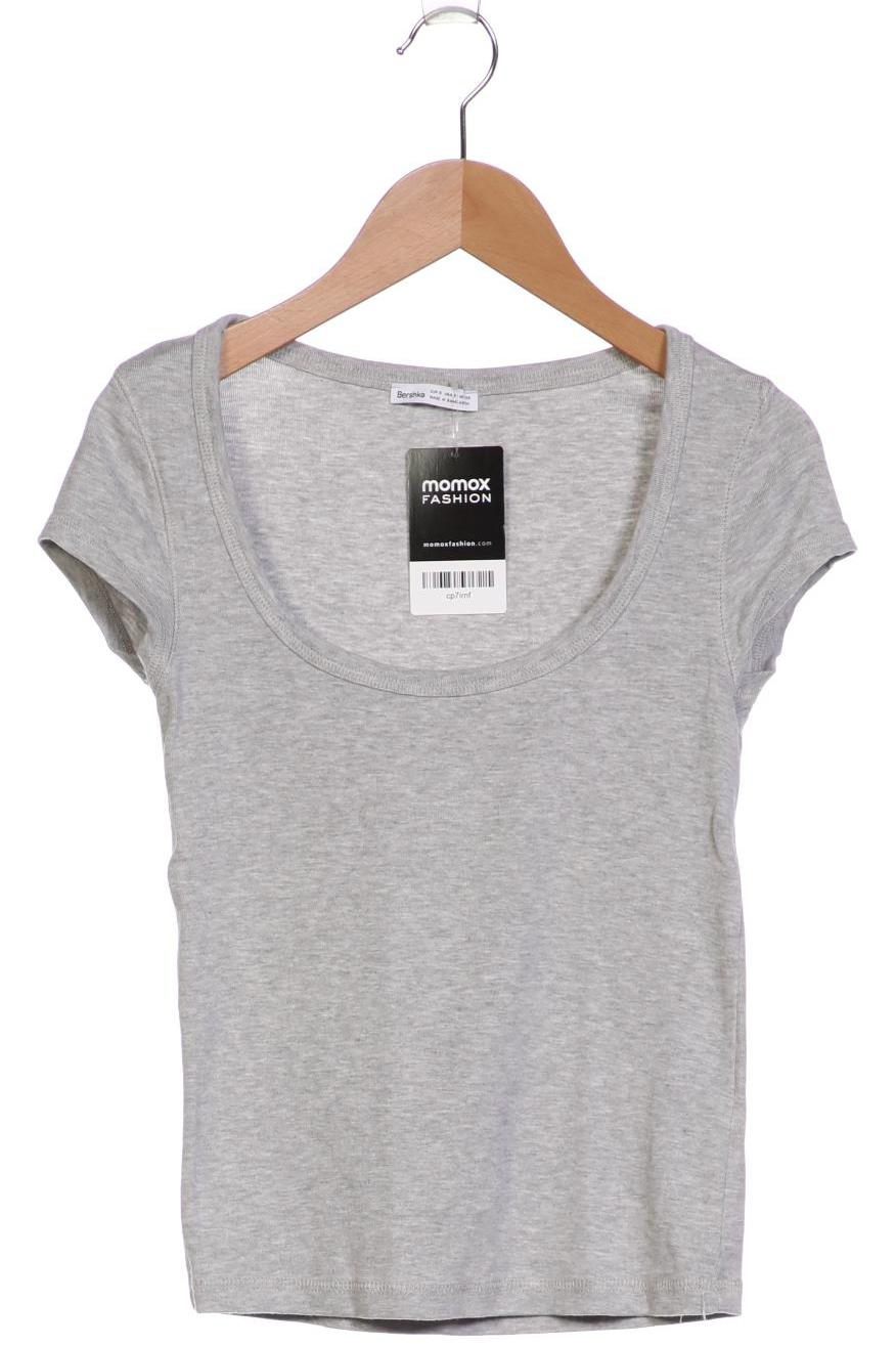 

bershka Damen T-Shirt, grau, Gr. 36