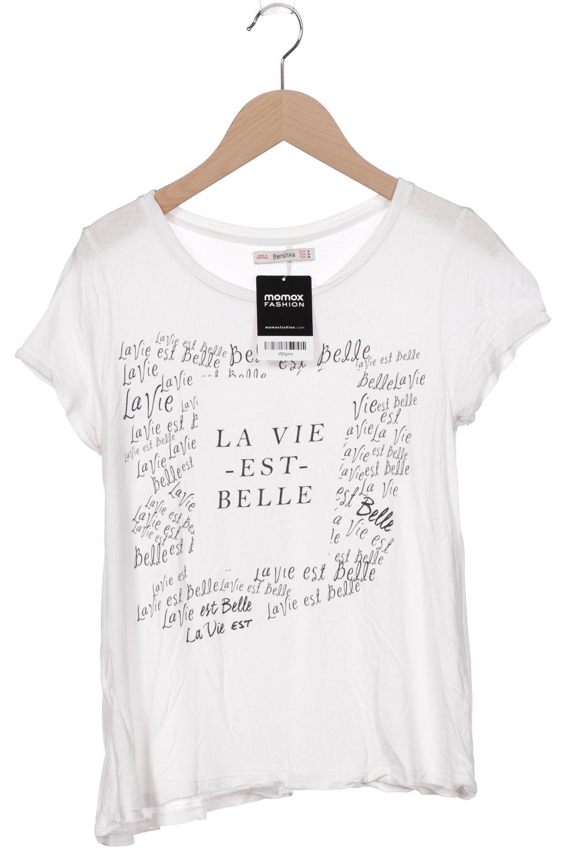 

bershka Damen T-Shirt, weiß