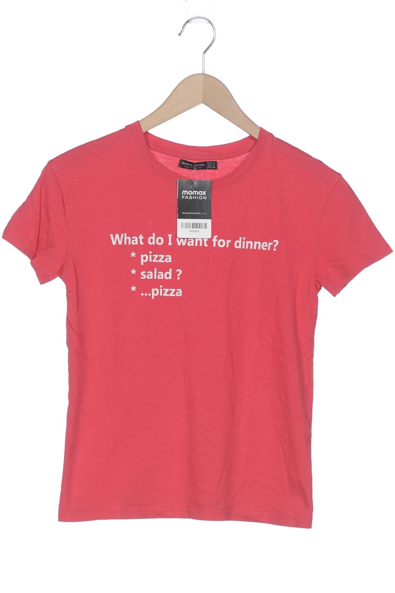 

bershka Damen T-Shirt, pink, Gr. 36
