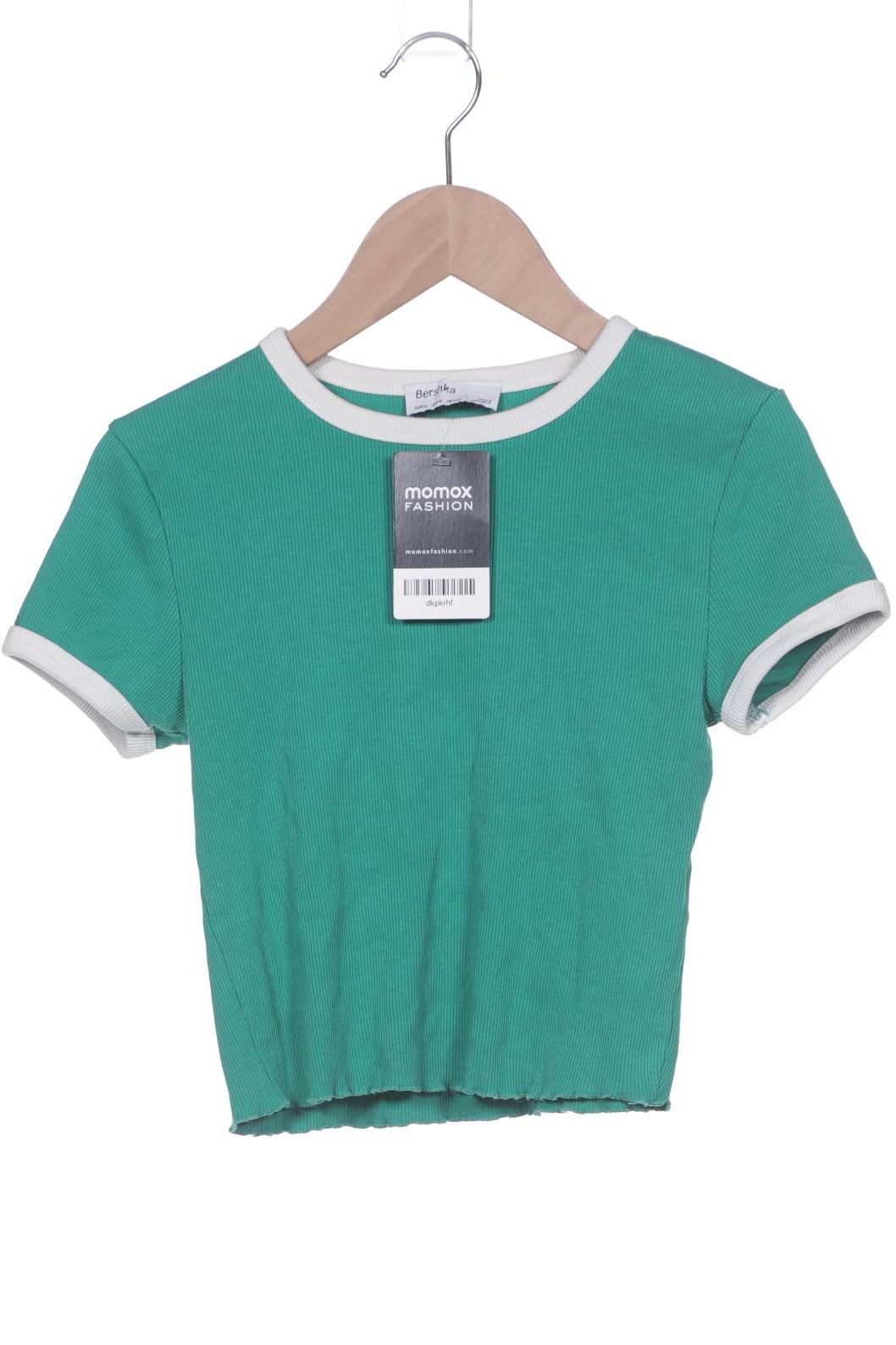 

bershka Damen T-Shirt, grün, Gr. 36