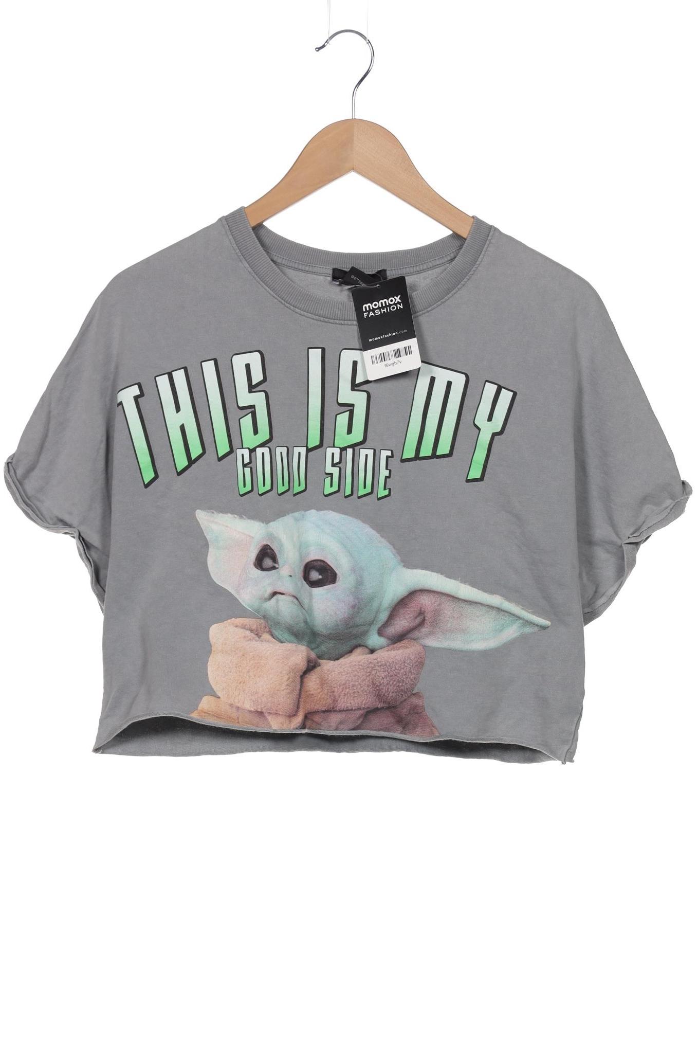 

bershka Damen T-Shirt, grau, Gr. 42