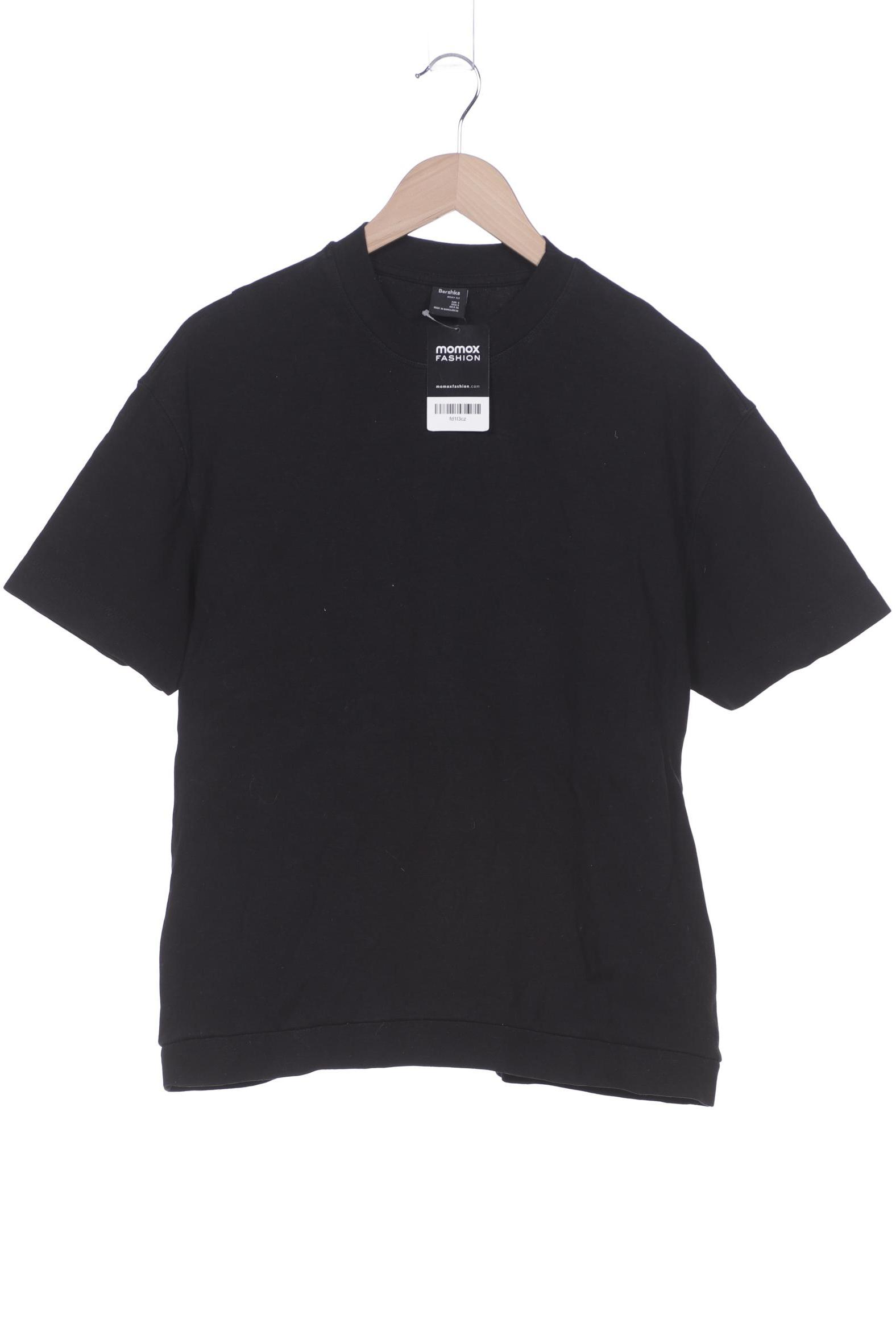 

bershka Damen T-Shirt, schwarz, Gr. 36