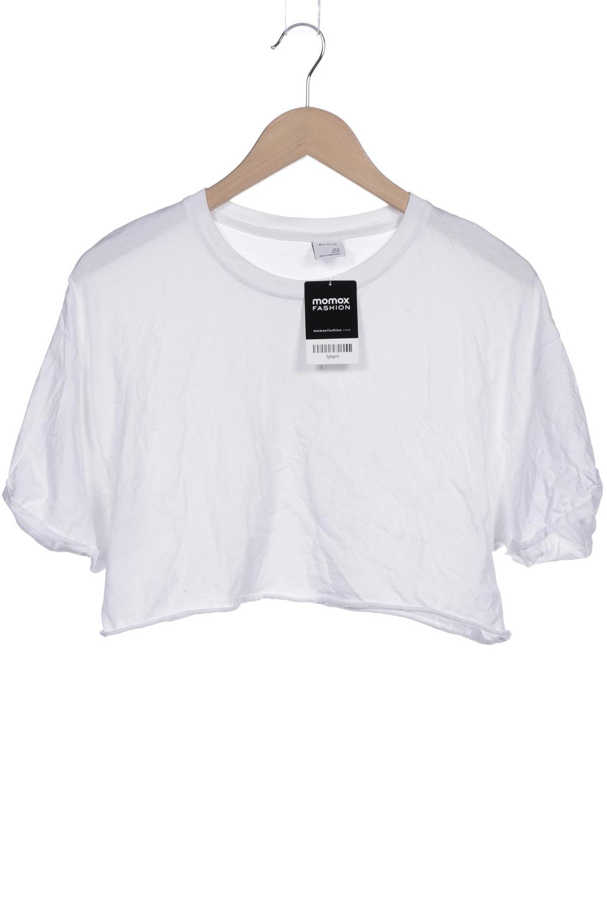 

bershka Damen T-Shirt, weiß, Gr. 38