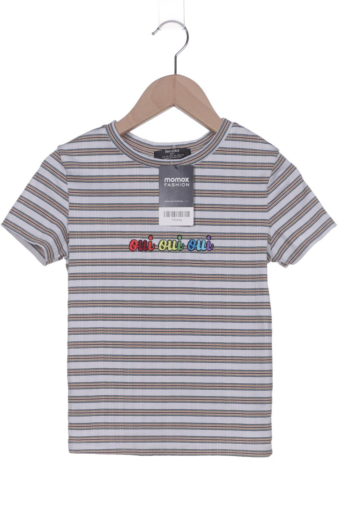 

bershka Damen T-Shirt, weiß, Gr. 34