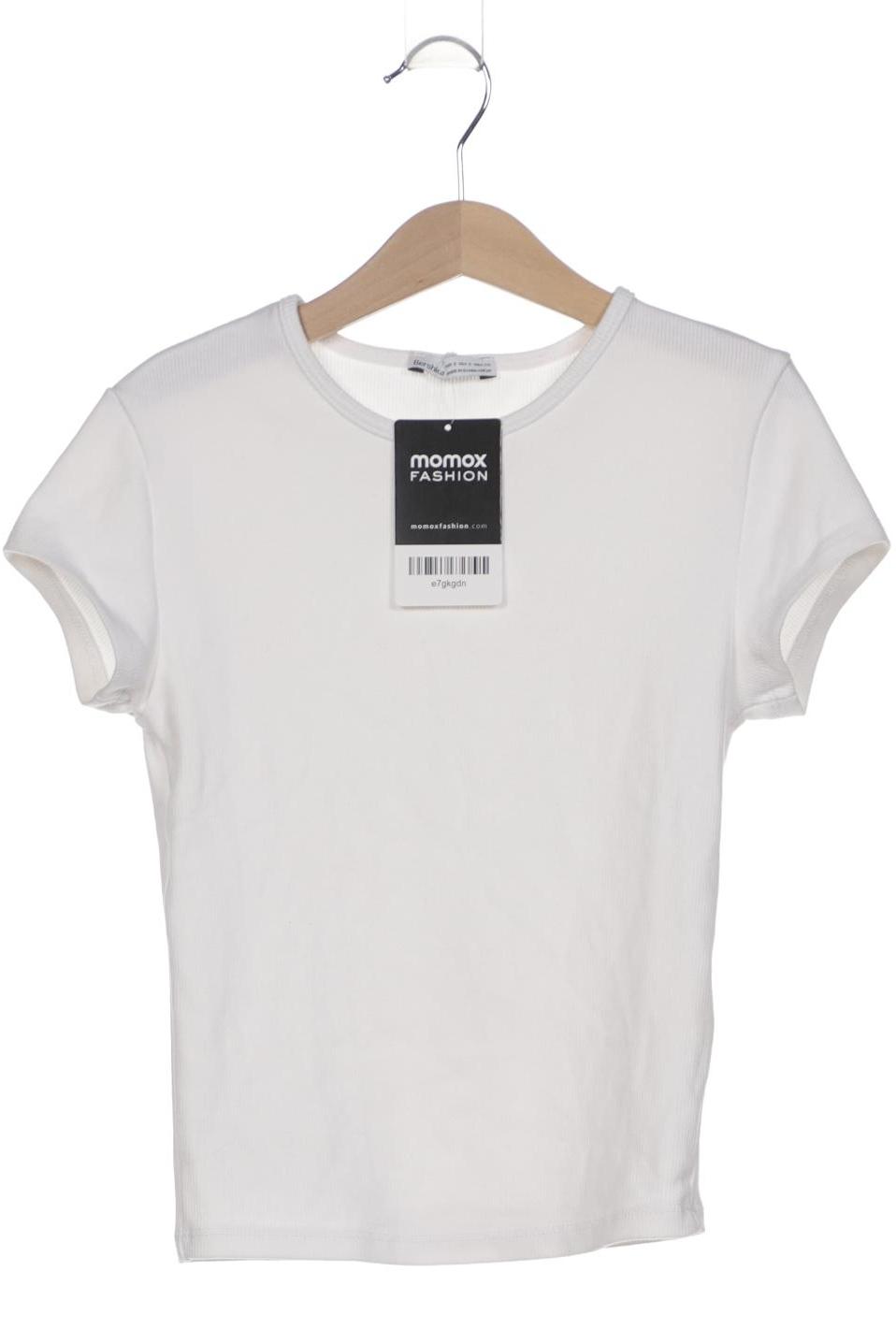 

bershka Damen T-Shirt, weiß, Gr. 36