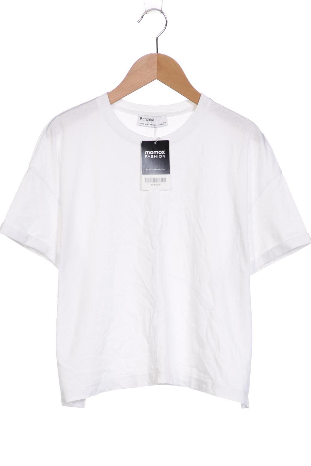

bershka Damen T-Shirt, weiß, Gr. 36