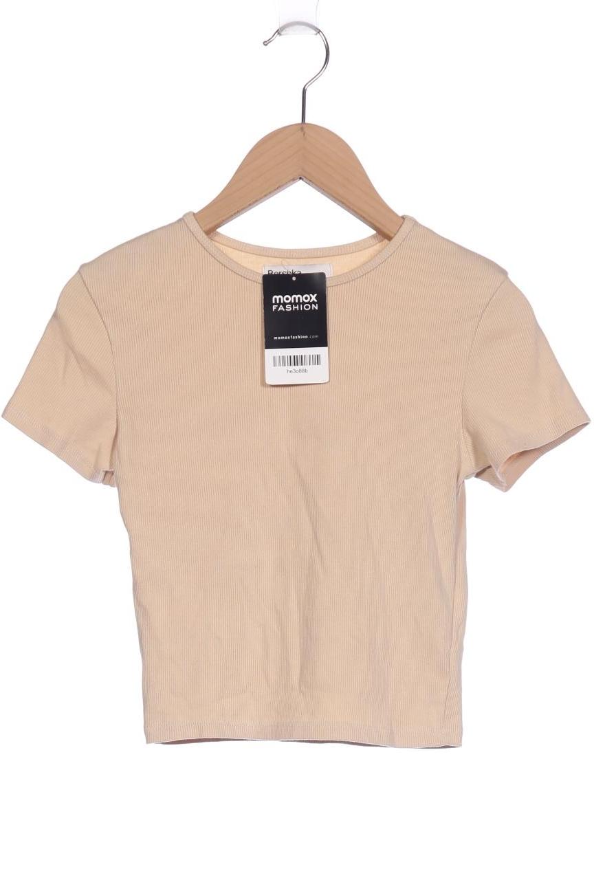 

bershka Damen T-Shirt, beige, Gr. 34