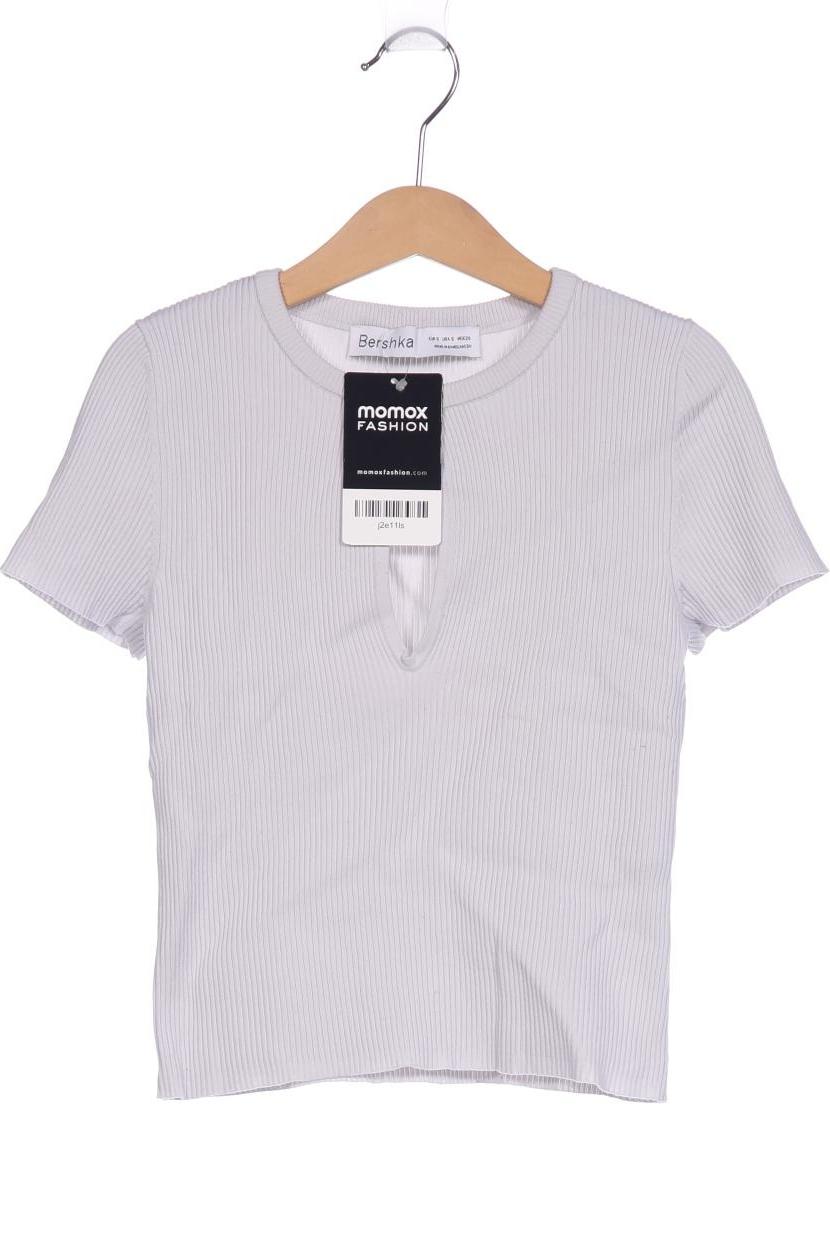 

bershka Damen T-Shirt, grau, Gr. 36