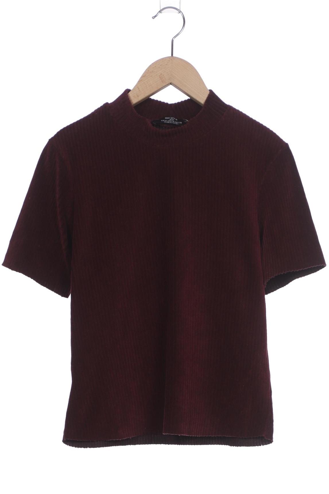 

bershka Damen T-Shirt, bordeaux, Gr. 38