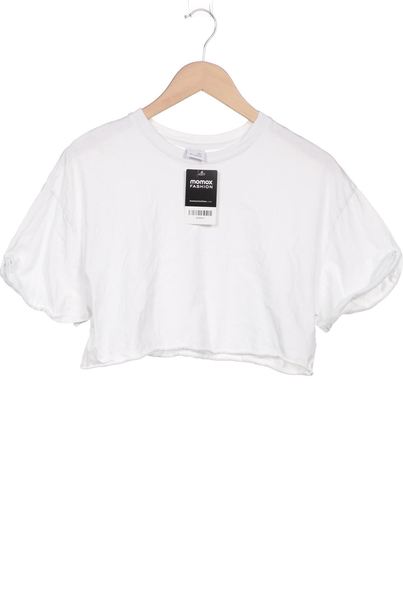 

bershka Damen T-Shirt, weiß, Gr. 36