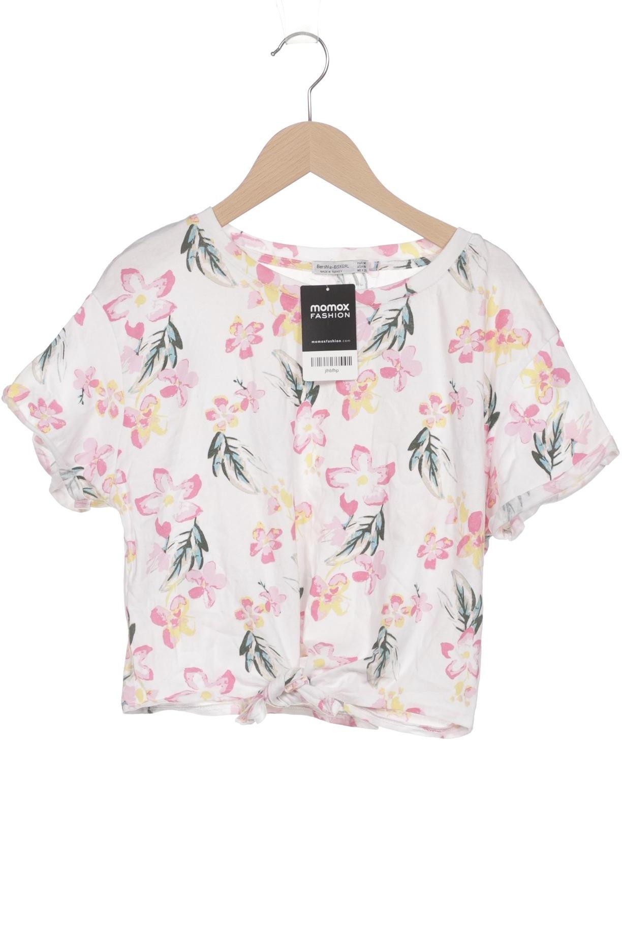 

bershka Damen T-Shirt, weiß, Gr. 38