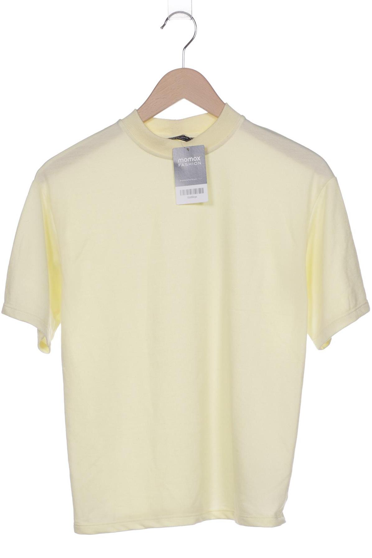 

bershka Damen T-Shirt, gelb, Gr. 34