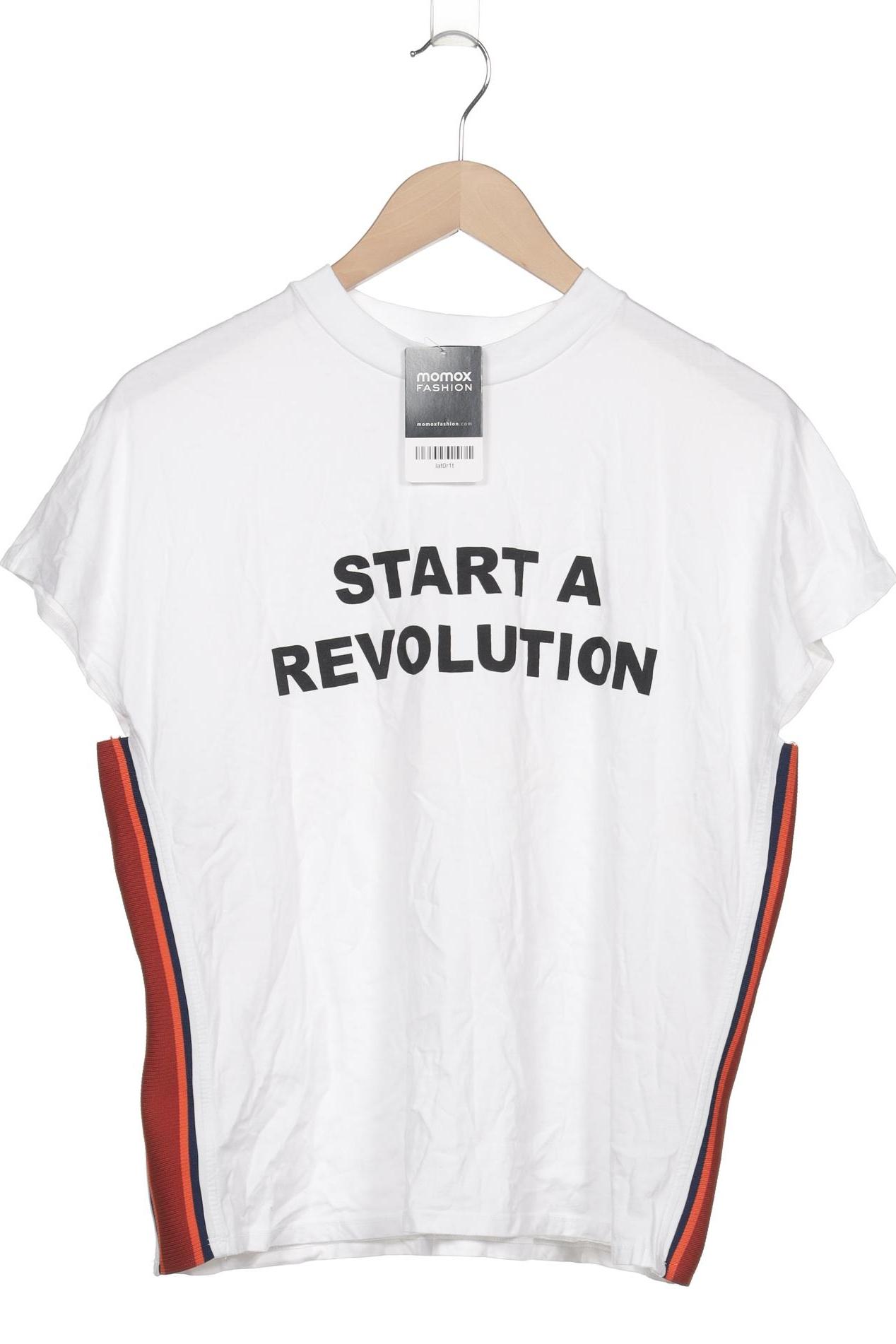 

bershka Damen T-Shirt, weiß, Gr. 38