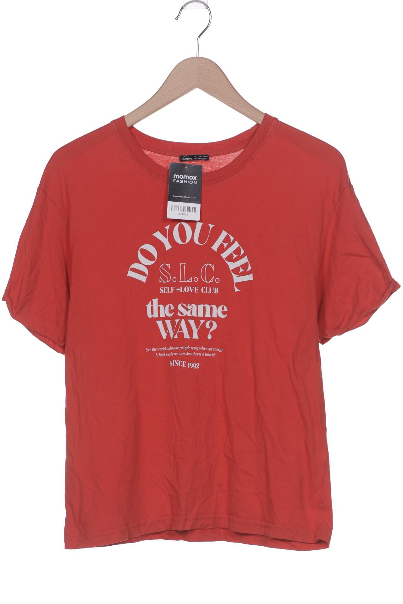 

bershka Damen T-Shirt, rot, Gr. 42