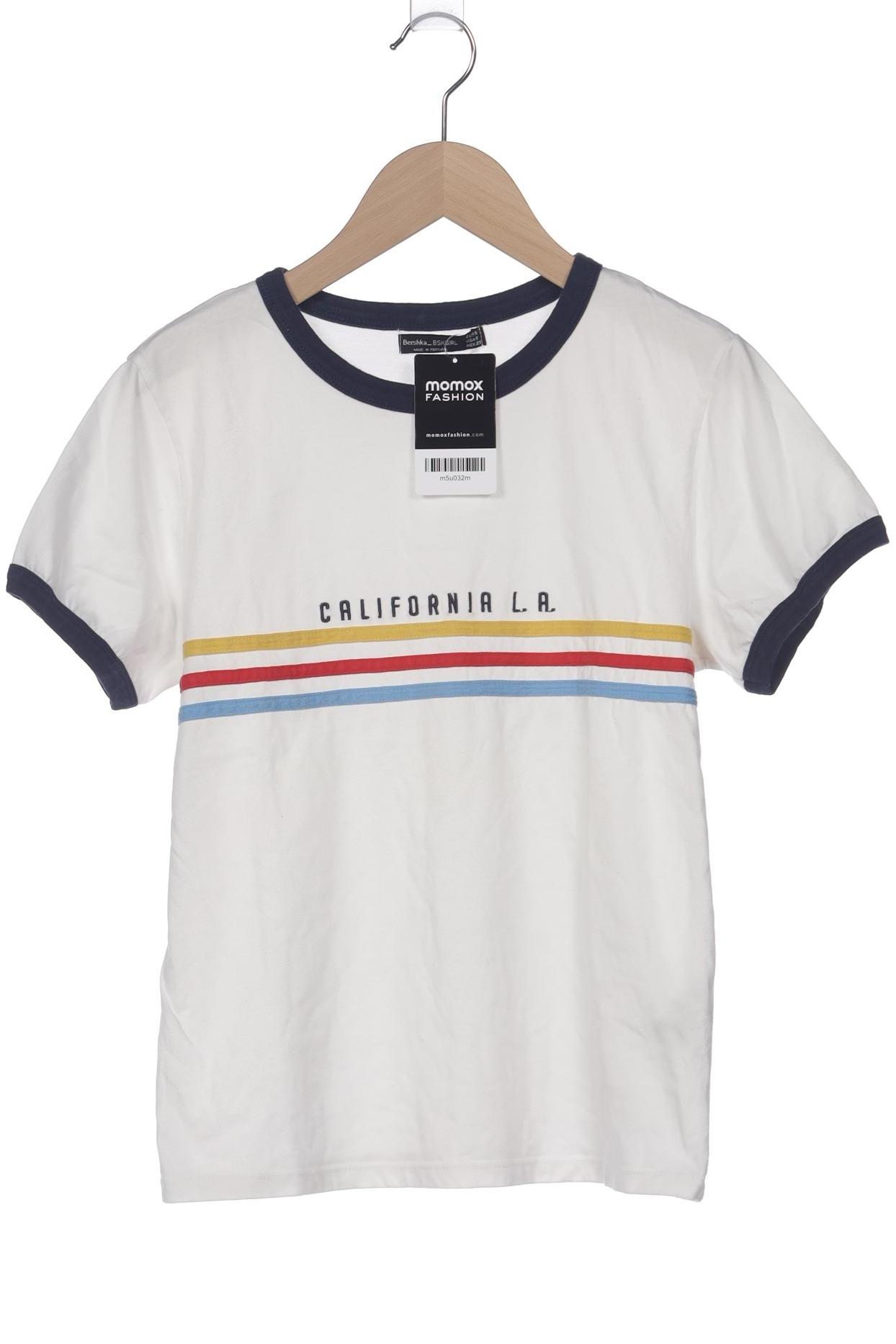 

bershka Damen T-Shirt, weiß, Gr. 36