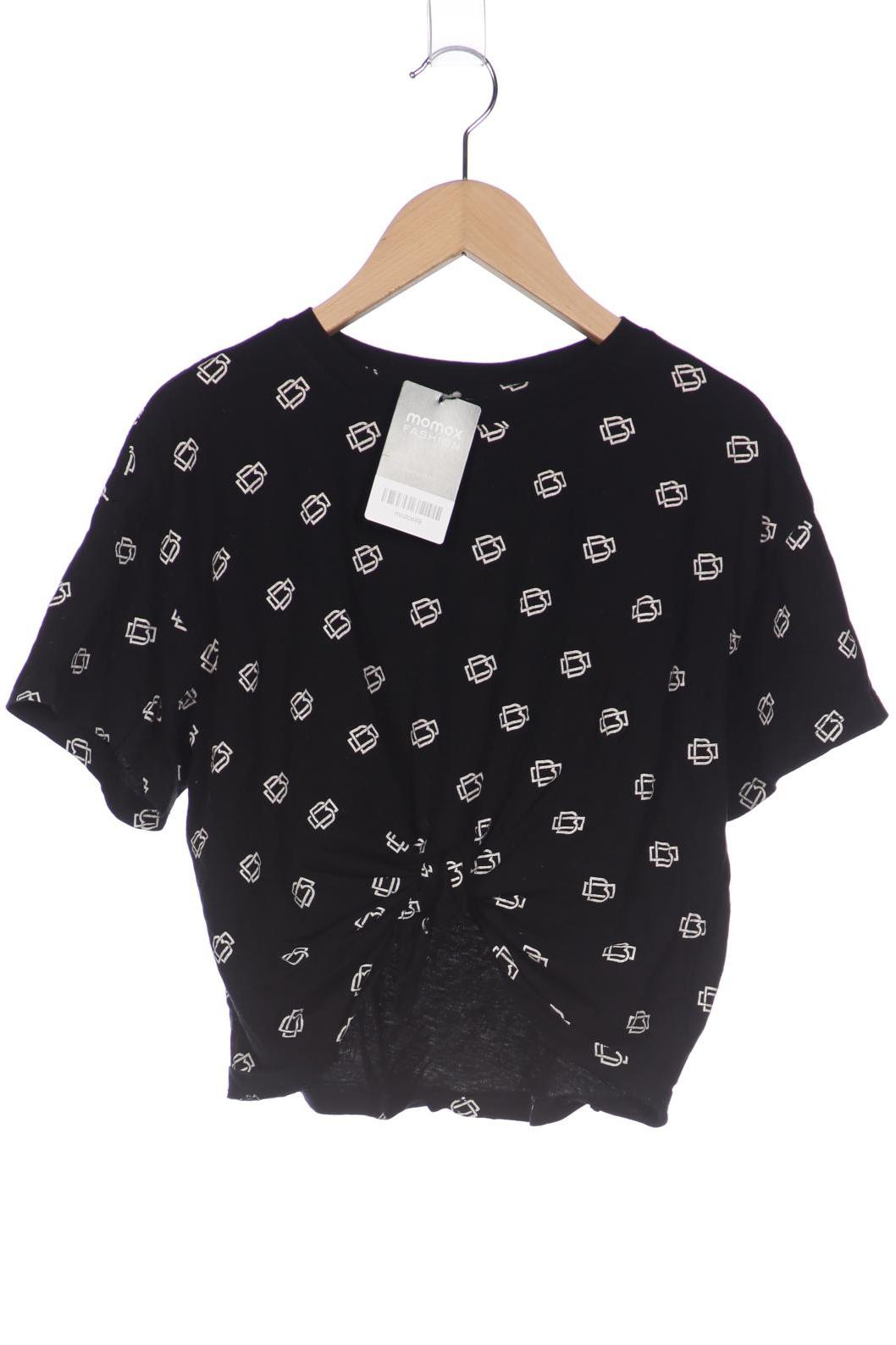 

bershka Damen T-Shirt, schwarz, Gr. 36