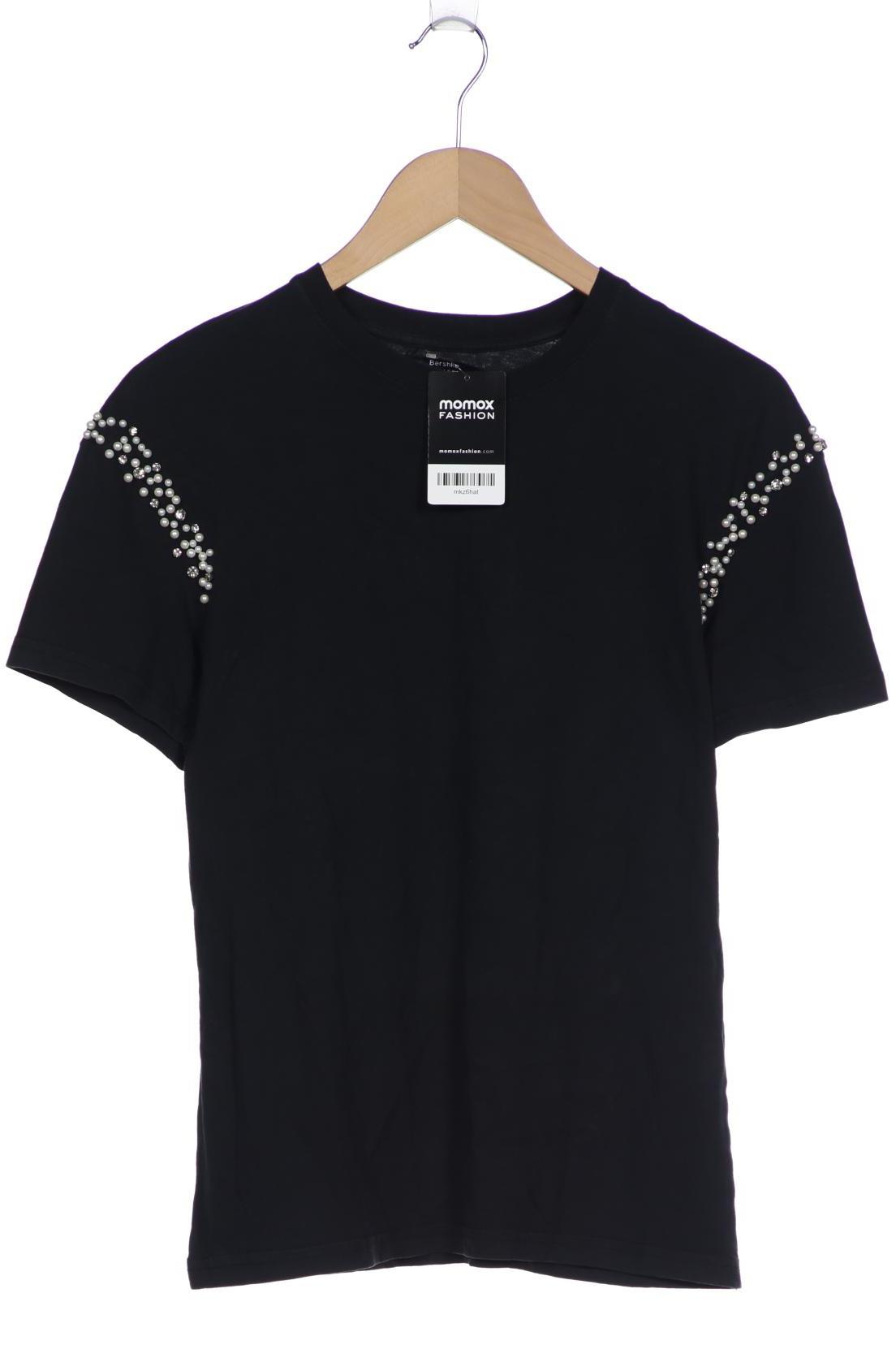 

bershka Damen T-Shirt, schwarz