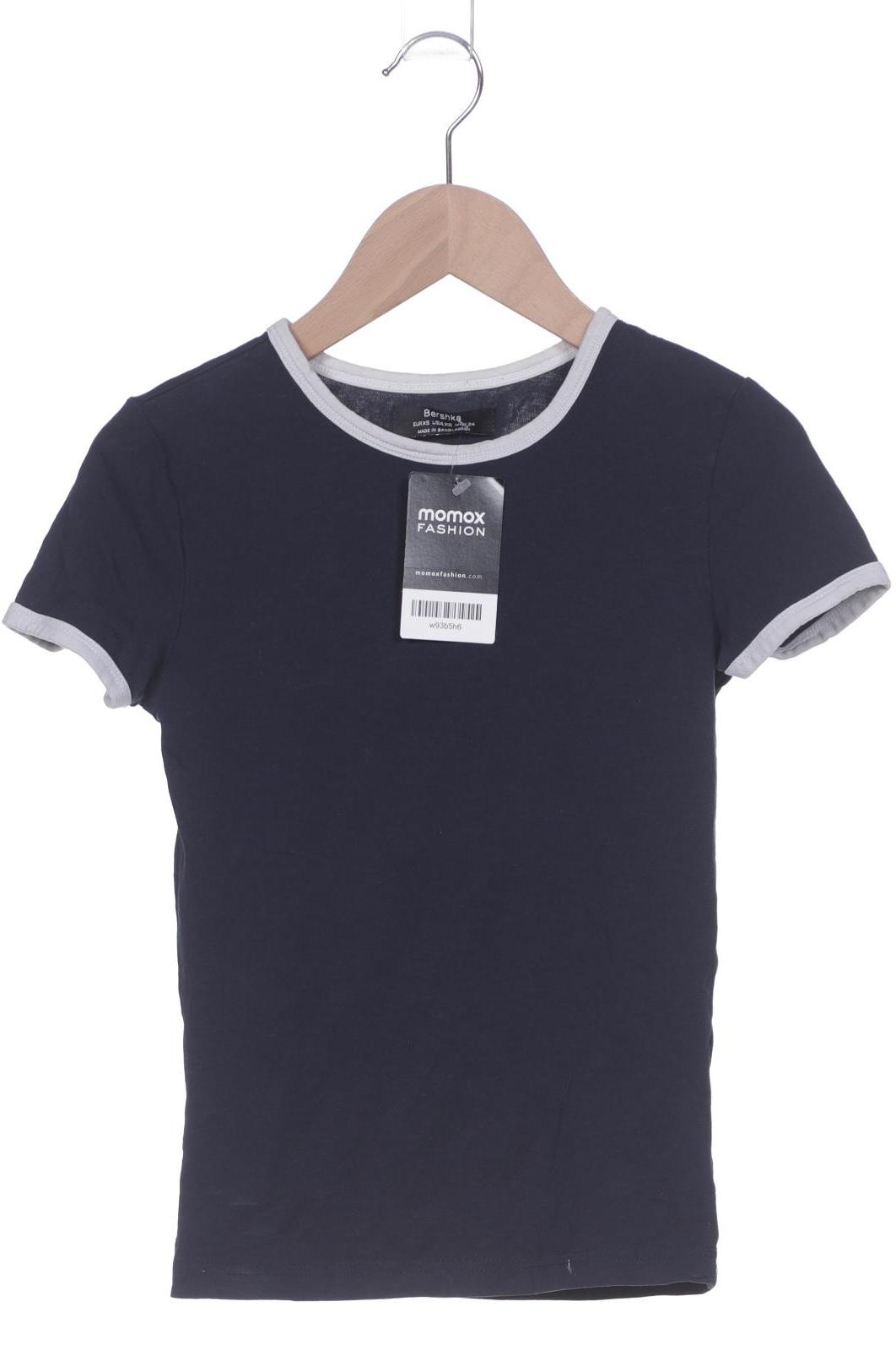 

bershka Damen T-Shirt, marineblau, Gr. 34