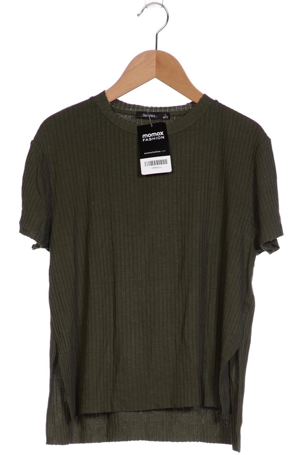 

bershka Damen T-Shirt, grün, Gr. 42