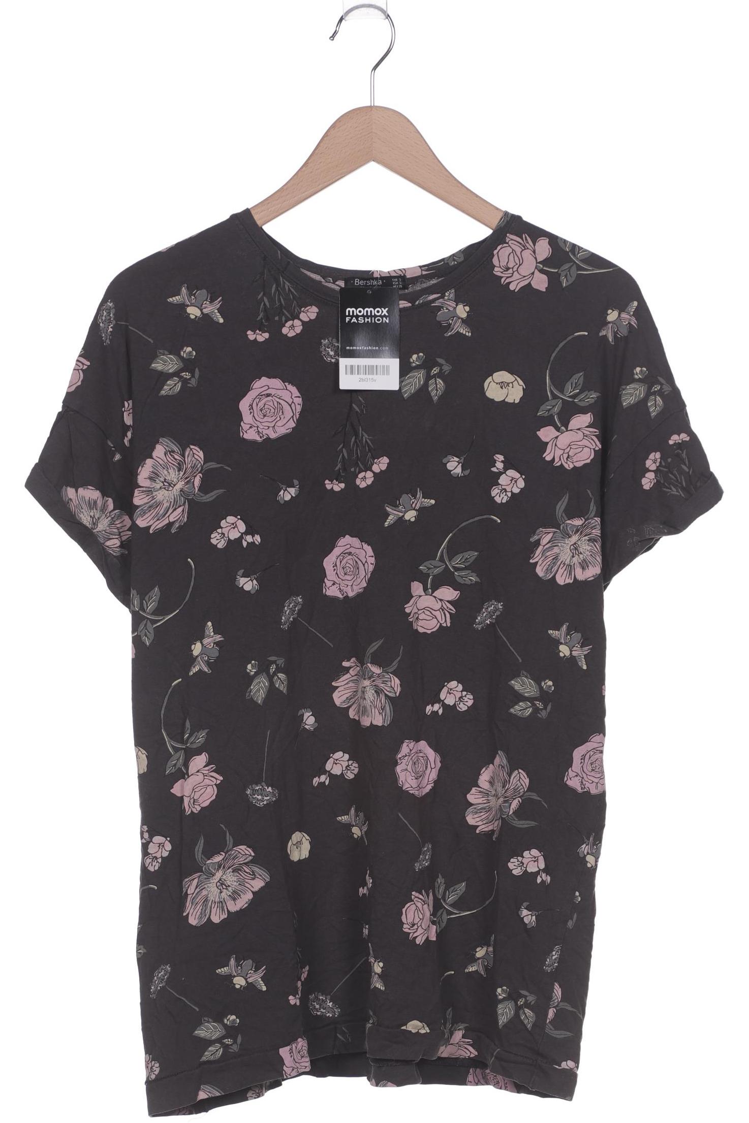 

bershka Damen T-Shirt, grau, Gr. 36