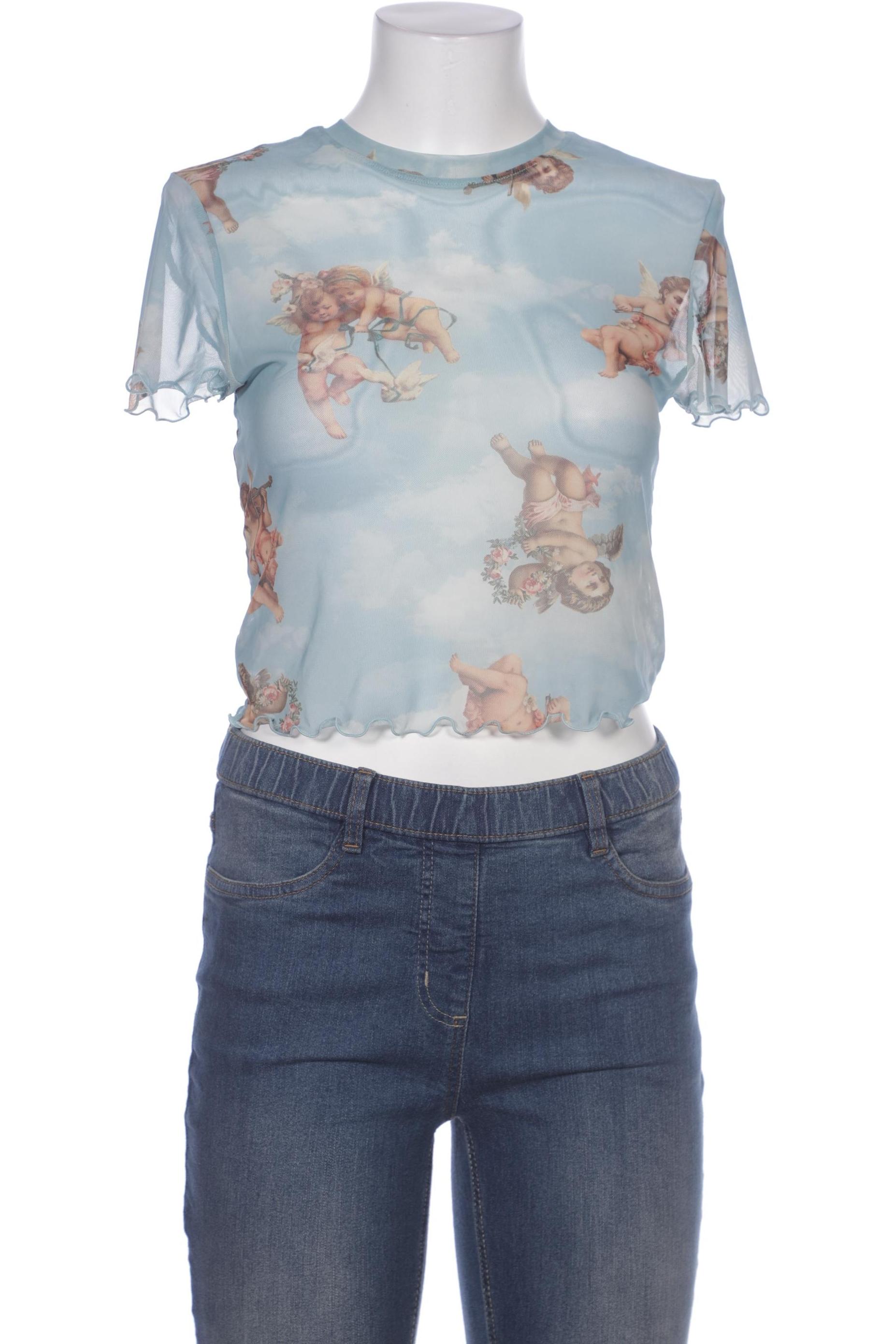 

bershka Damen T-Shirt, blau, Gr. 38