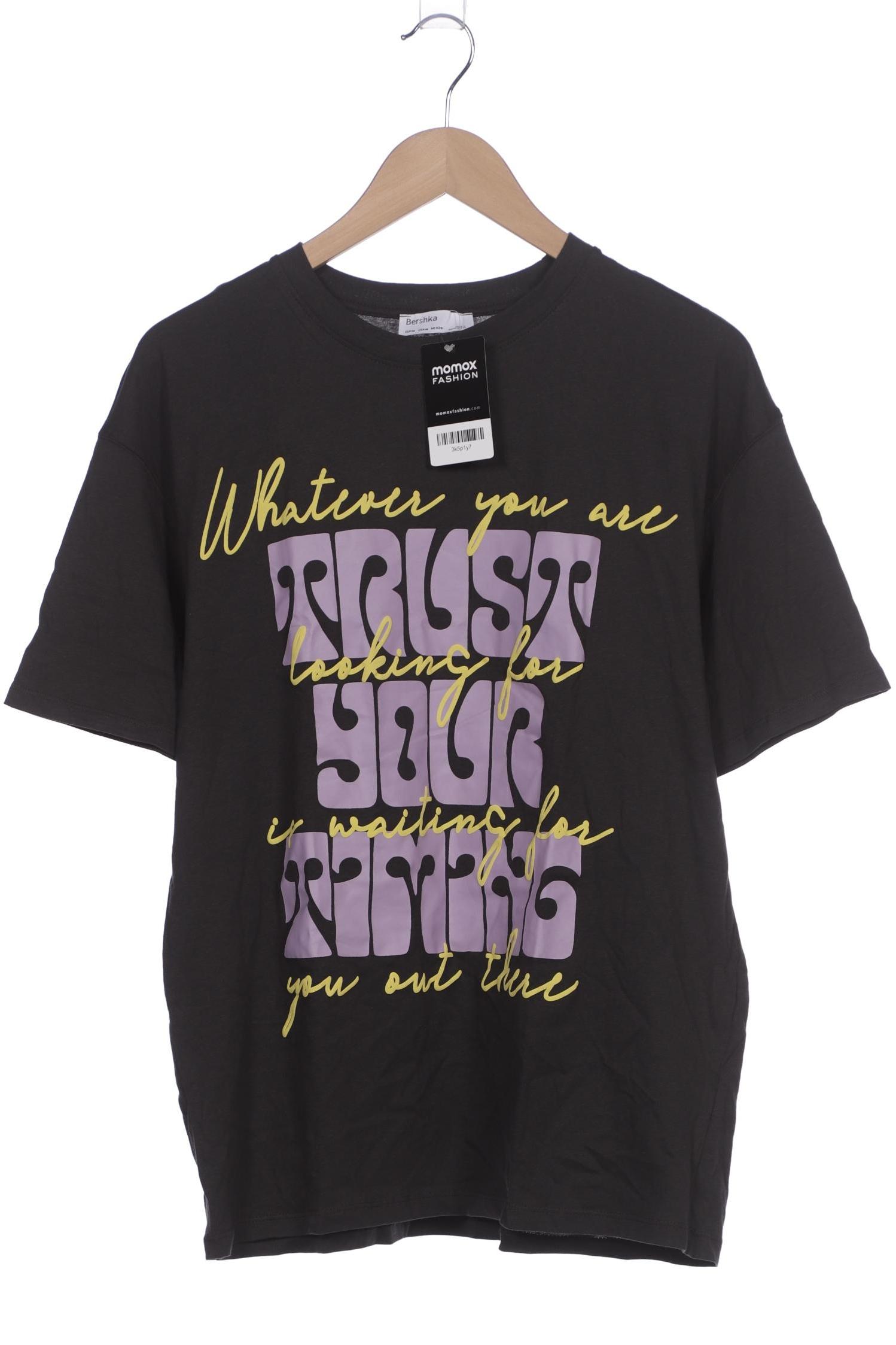 

bershka Damen T-Shirt, grau, Gr. 38