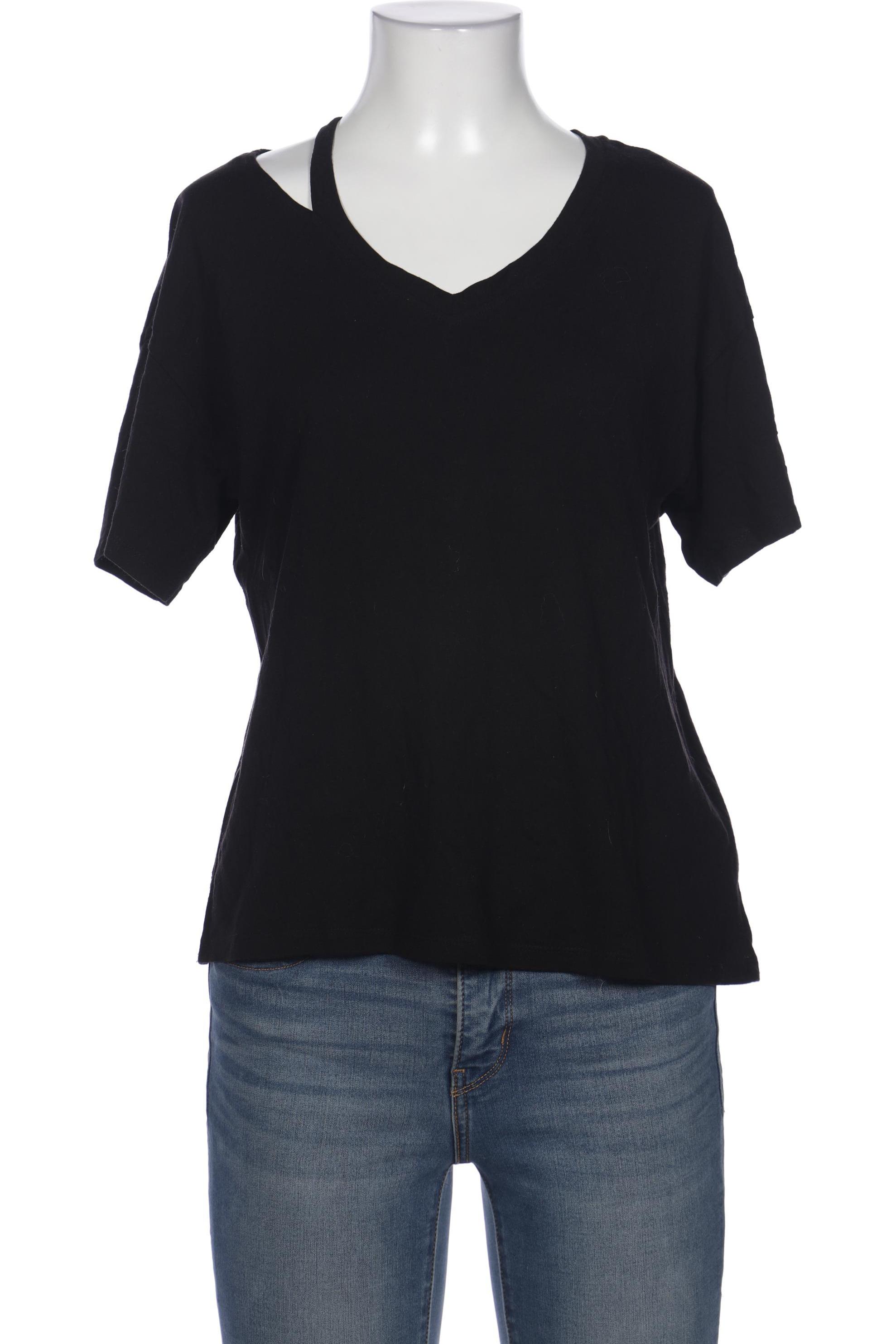 

bershka Damen T-Shirt, schwarz, Gr. 36
