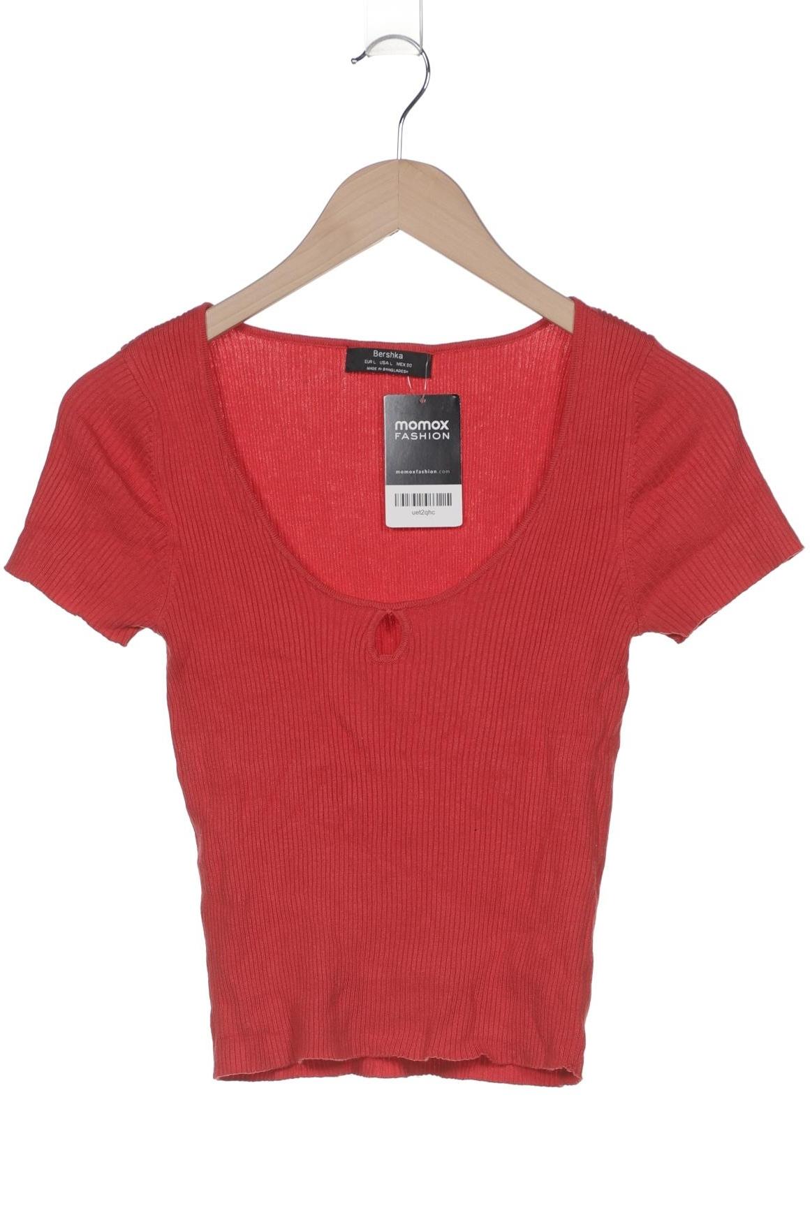 

bershka Damen T-Shirt, rot, Gr. 42