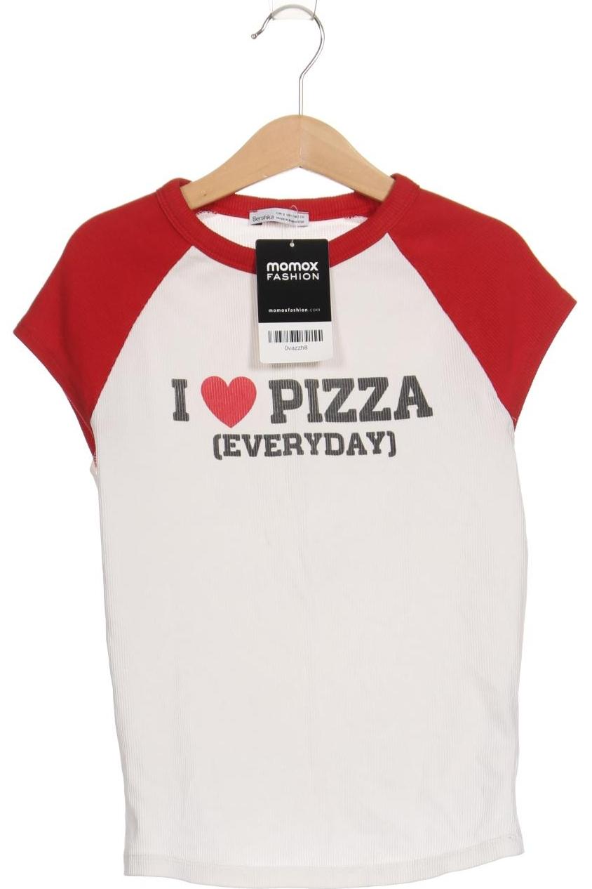 

bershka Damen T-Shirt, weiß, Gr. 36