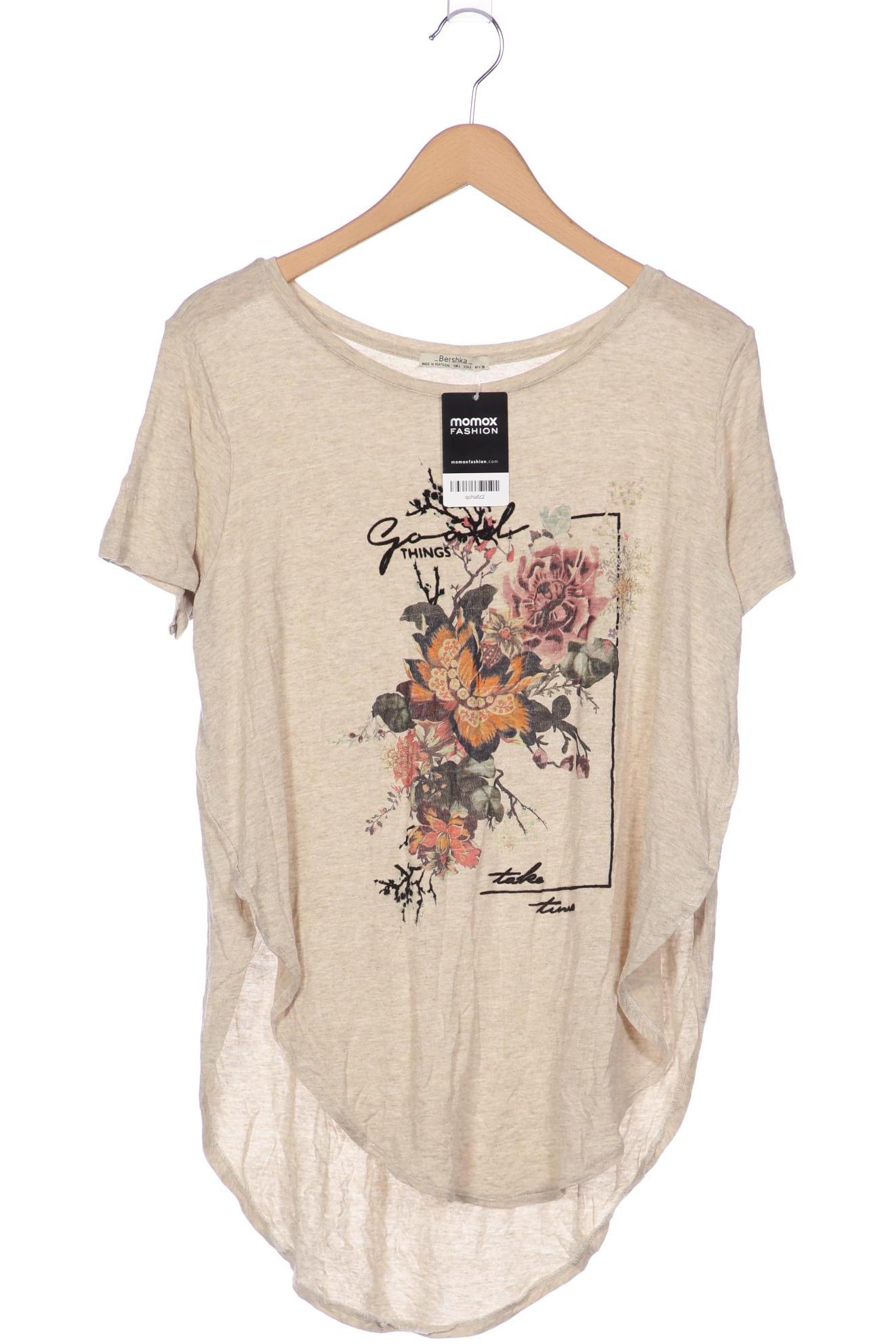 

bershka Damen T-Shirt, beige, Gr. 42